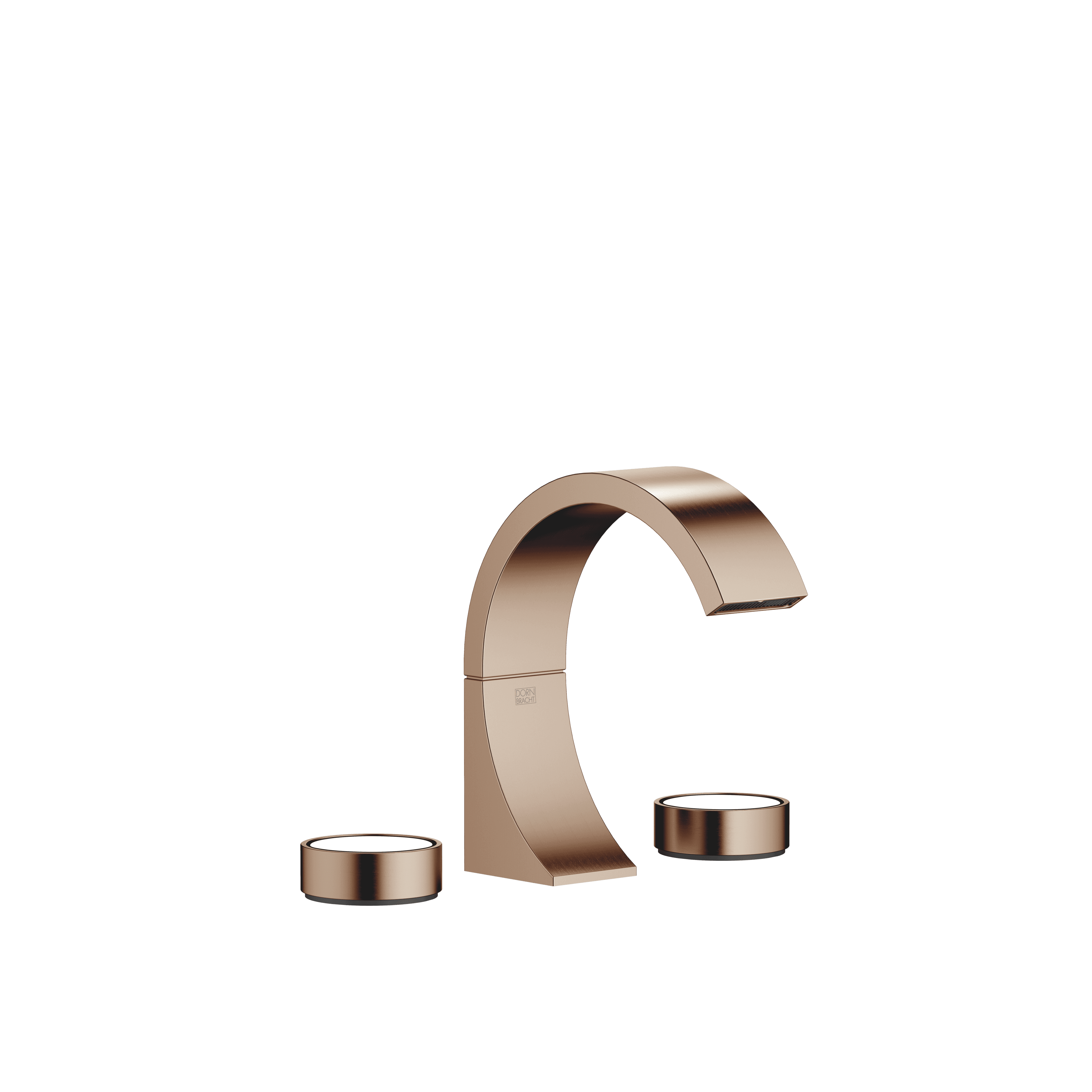 CYO Three-hole basin mixer with pop-up waste without design element in Brushed Bronze (PVD)
