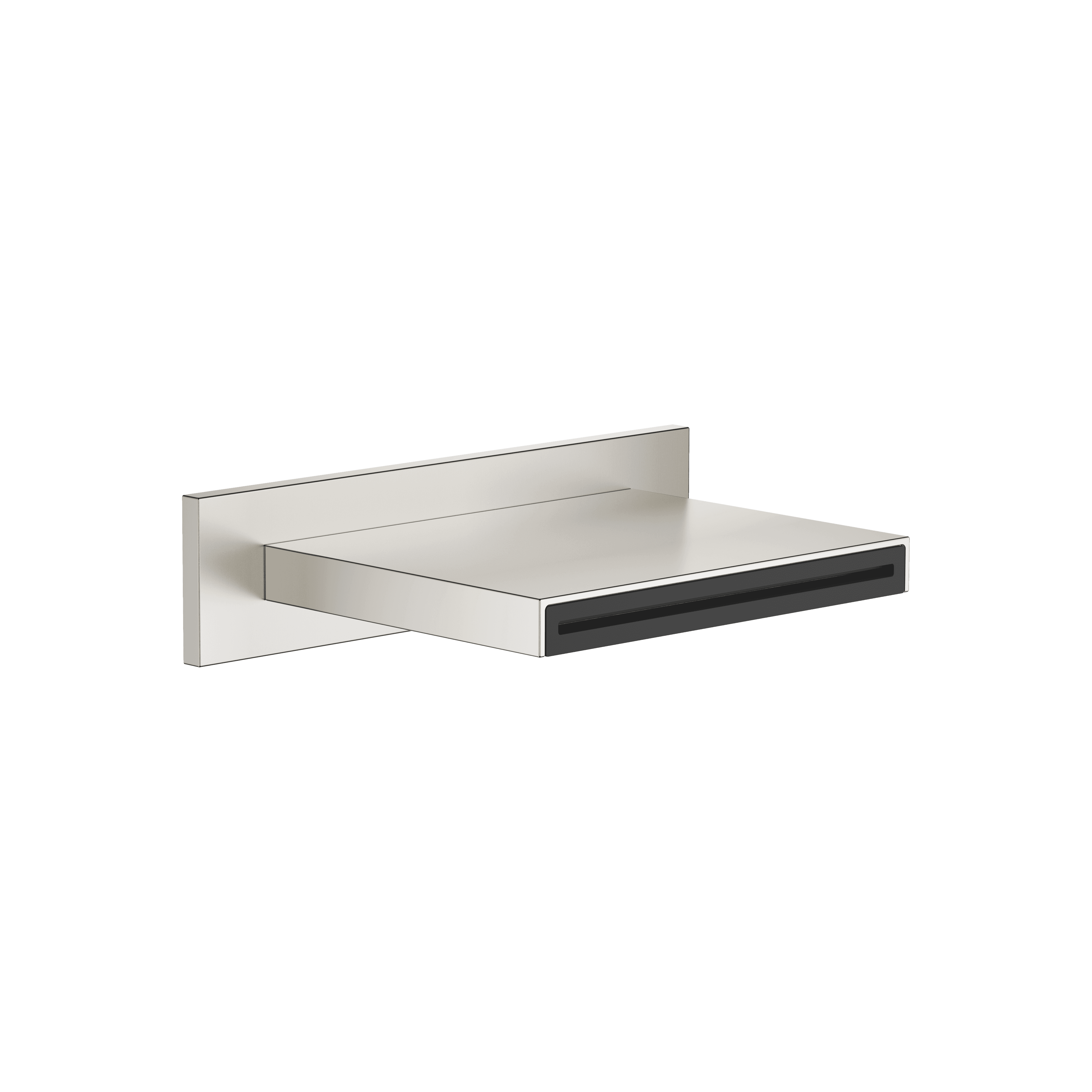 WATER SHEET Cascade spout for wall mounting in Brushed Platinum