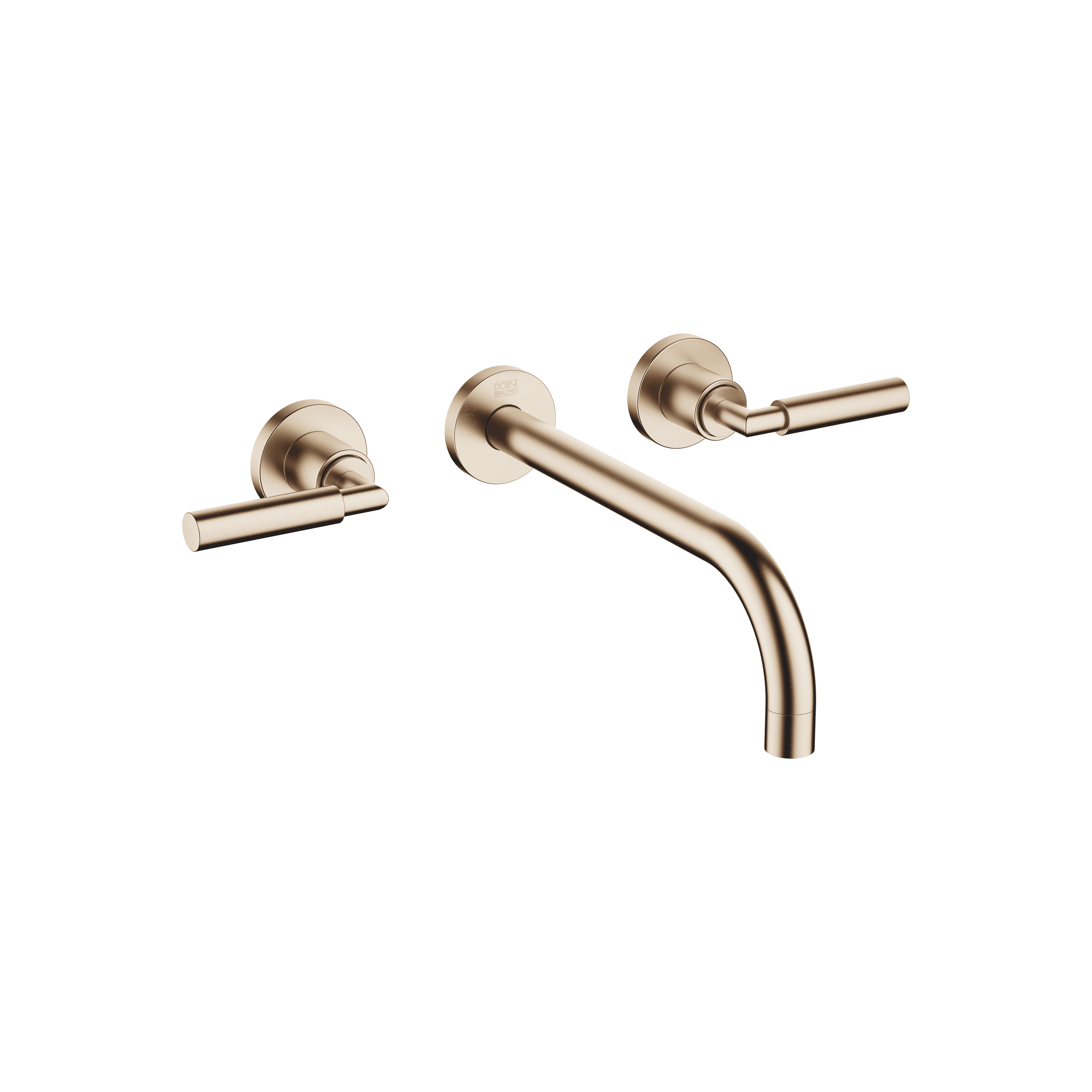 TARA Wall-mounted basin mixer without pop-up waste in Brushed Champagne (22kt Gold)