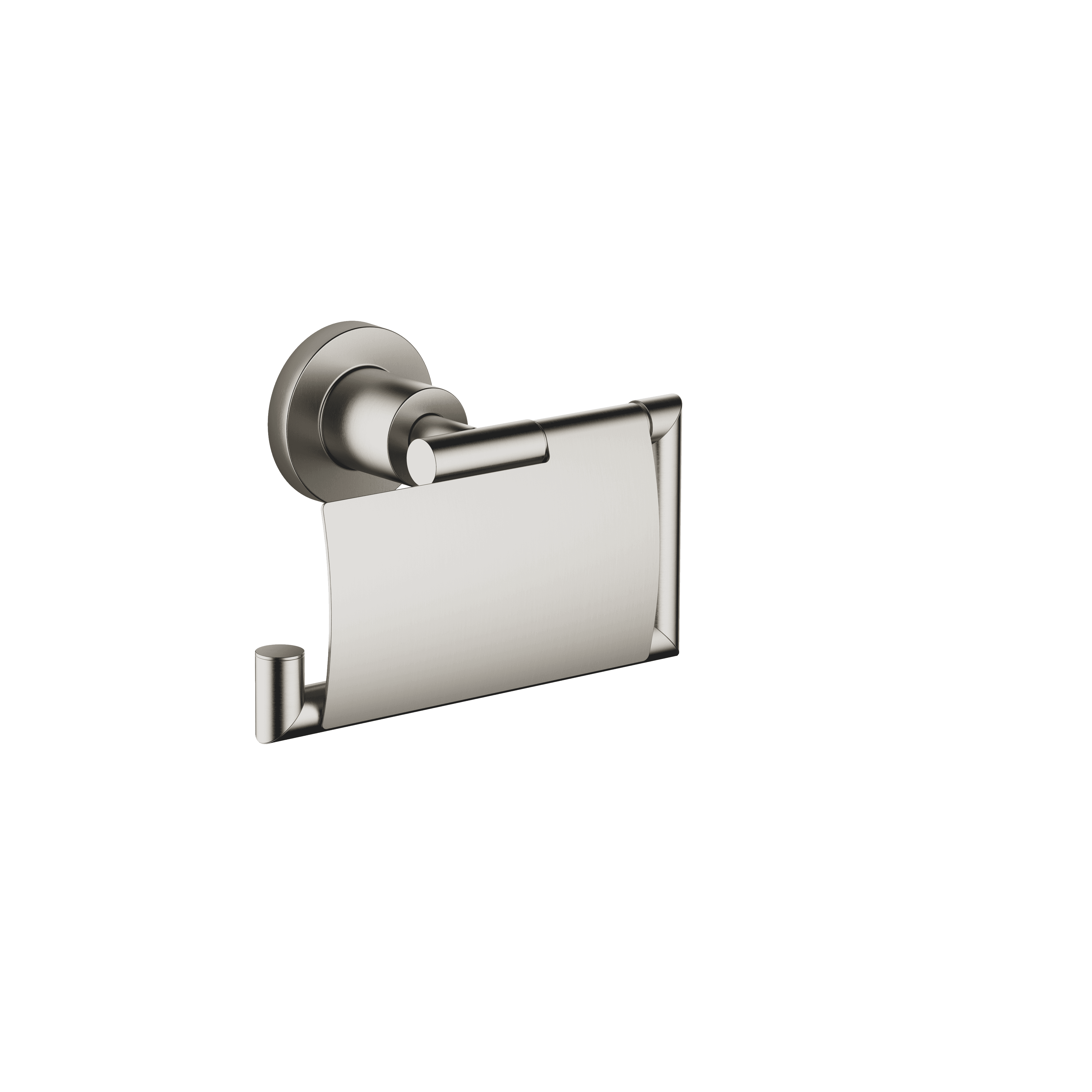 TARA Tissue holder with cover in Brushed Platinum