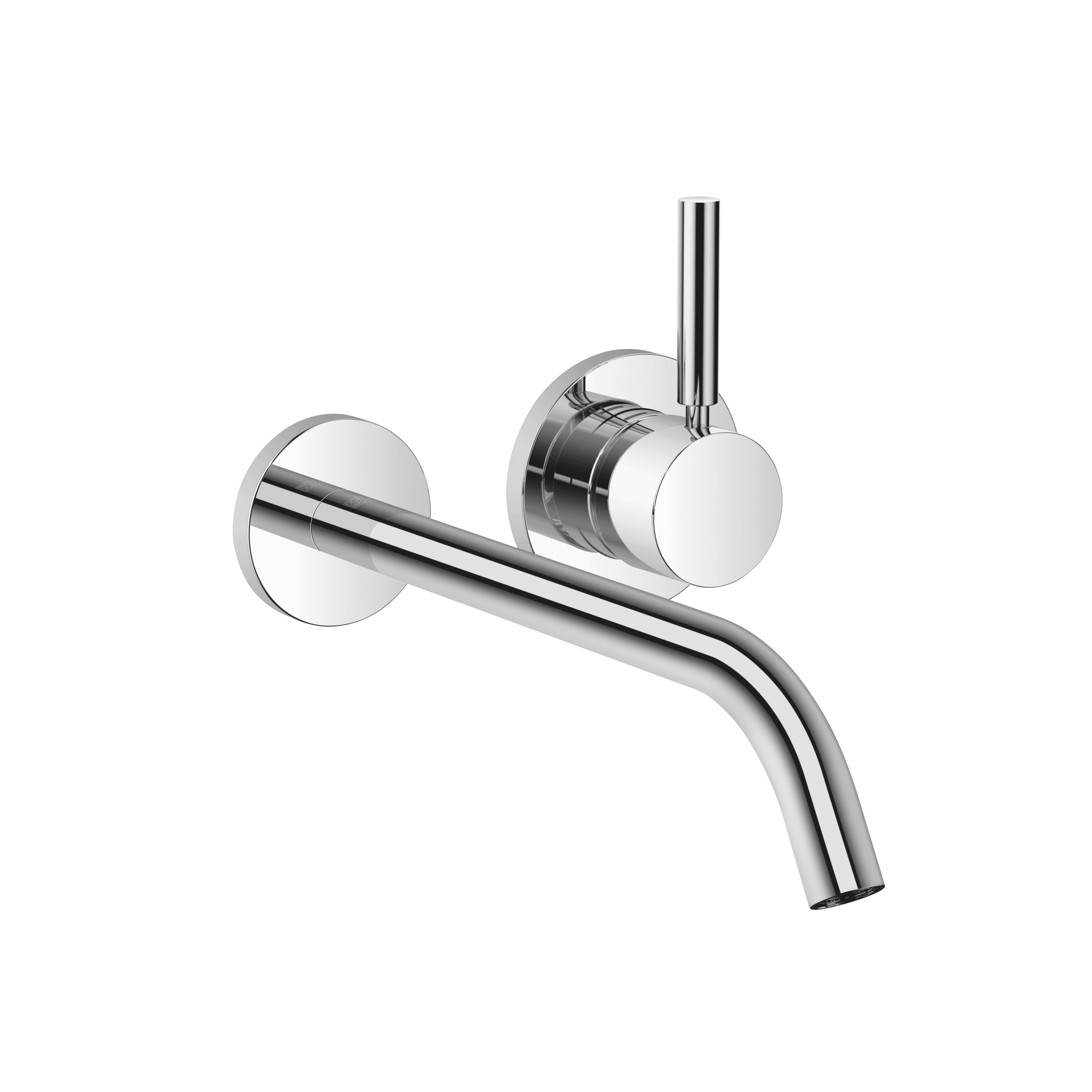 META Wall-mounted single-lever basin mixer without pop-up waste in Chrome