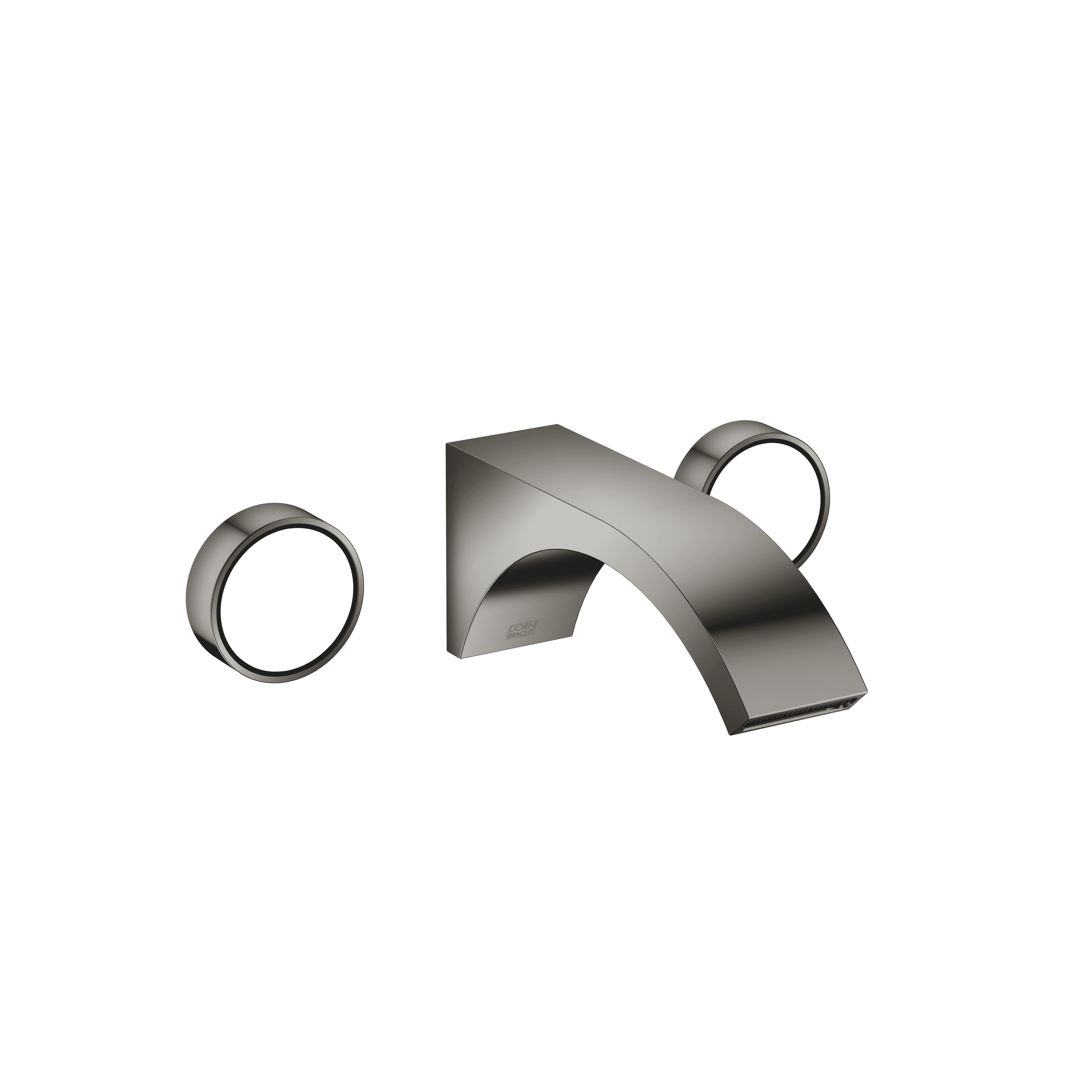 CYO Wall-mounted basin mixer without pop-up waste in Dark Chrome