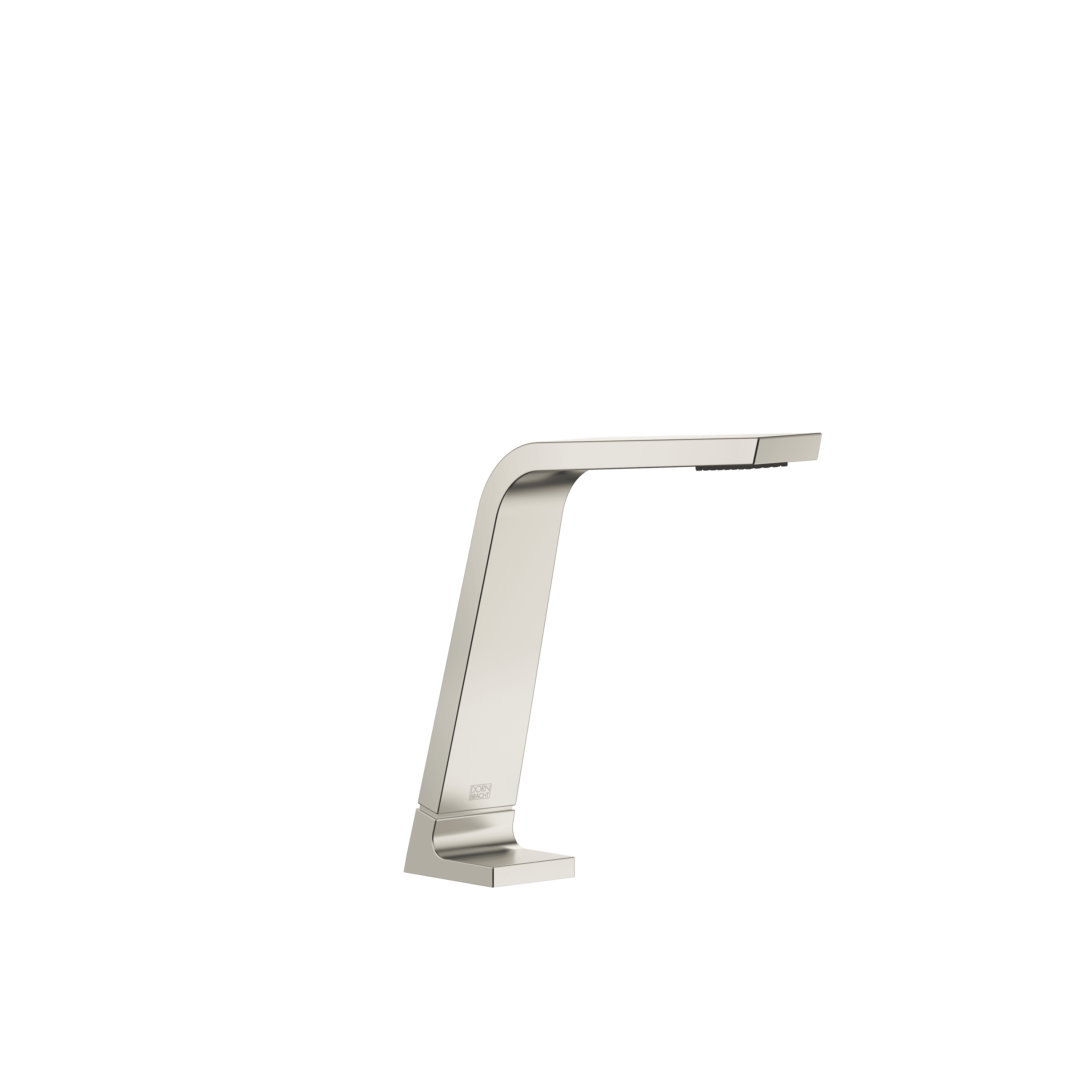 CL.1 Deck-mounted basin spout without pop-up waste in Brushed Platinum