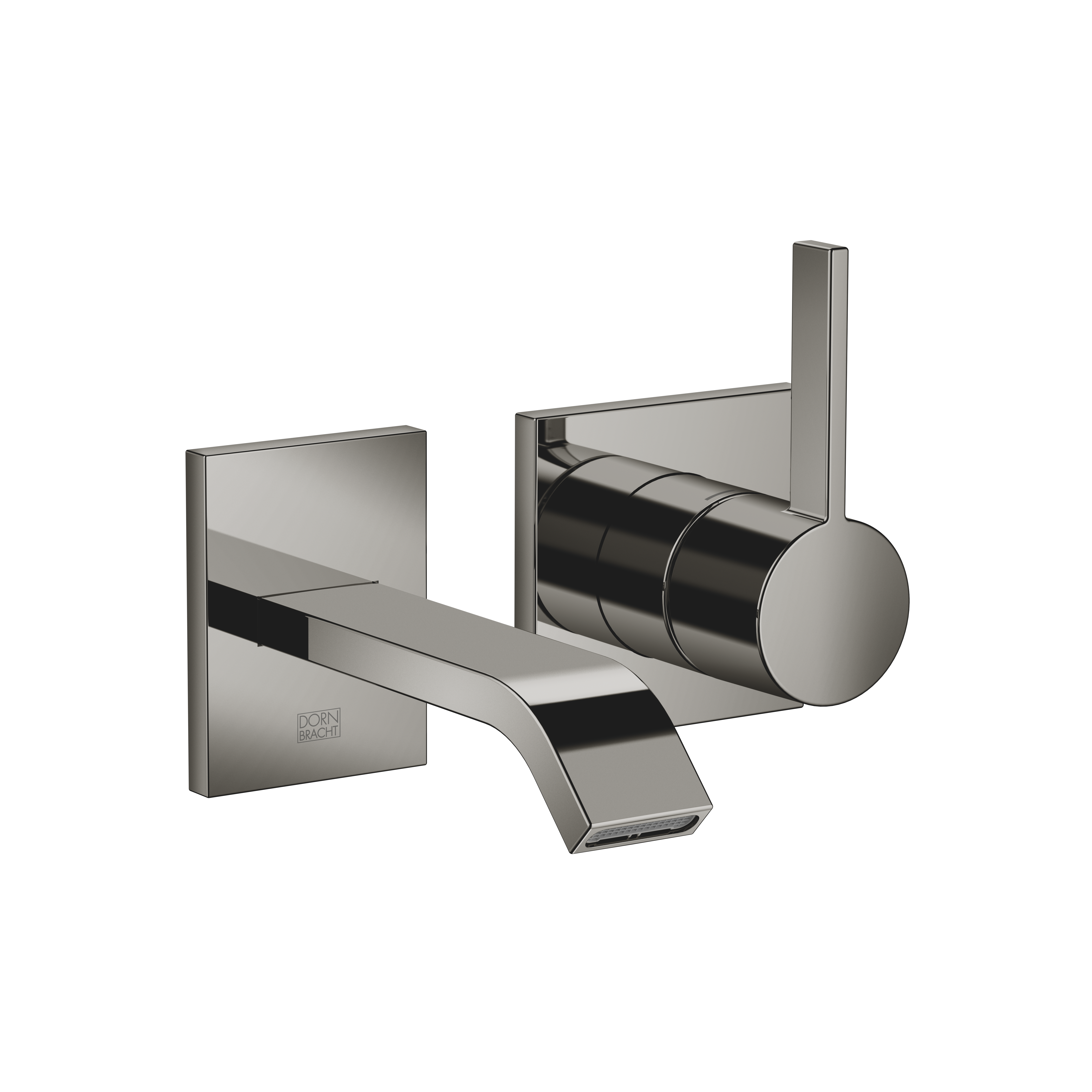 IMO Wall-mounted single-lever basin mixer without pop-up waste in Dark Chrome