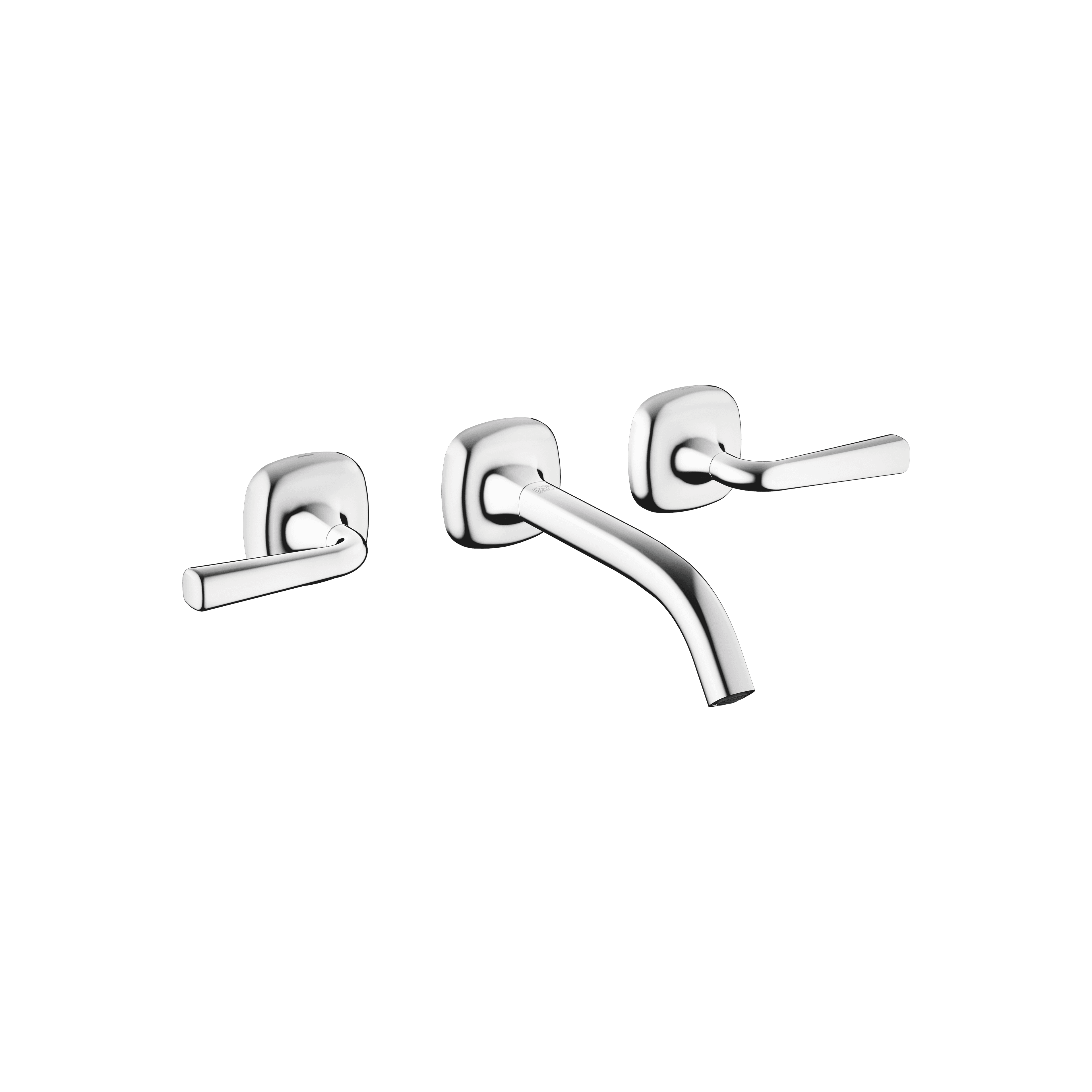 COYA Wall-mounted basin mixer without pop-up waste in Chrome