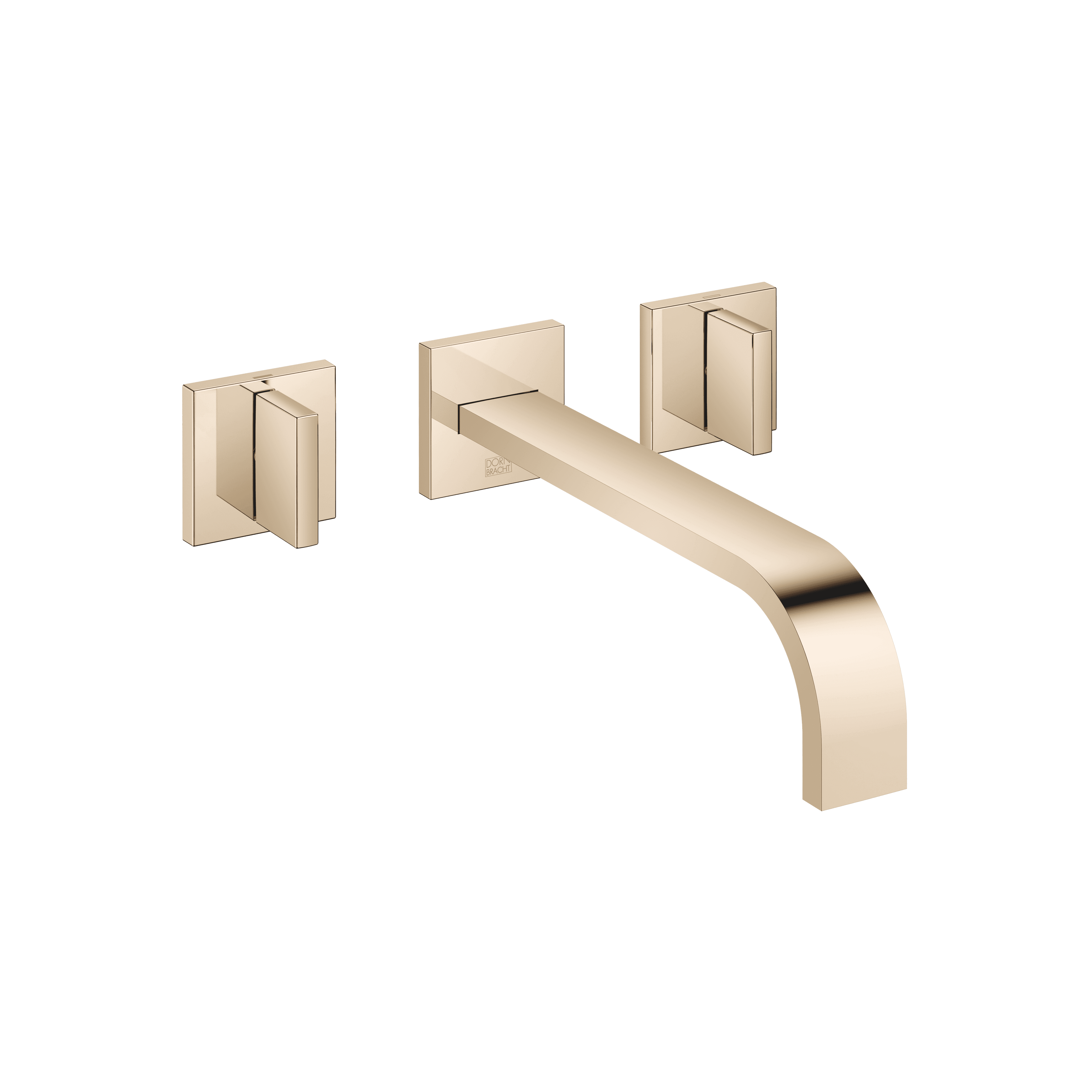 MEM Wall-mounted basin mixer without pop-up waste in Champagne (22kt Gold)