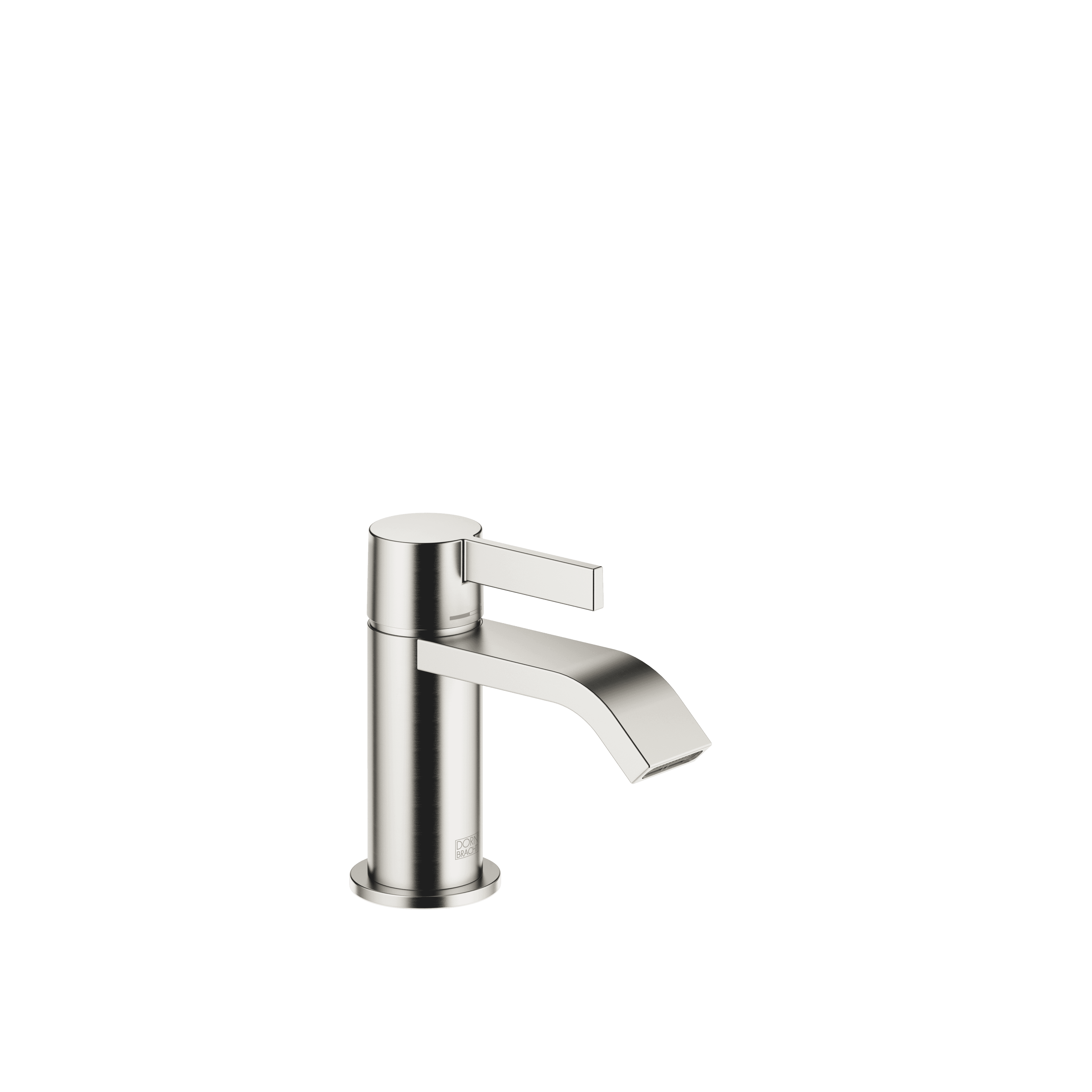 IMO Single-lever basin mixer without pop-up waste in Brushed Platinum