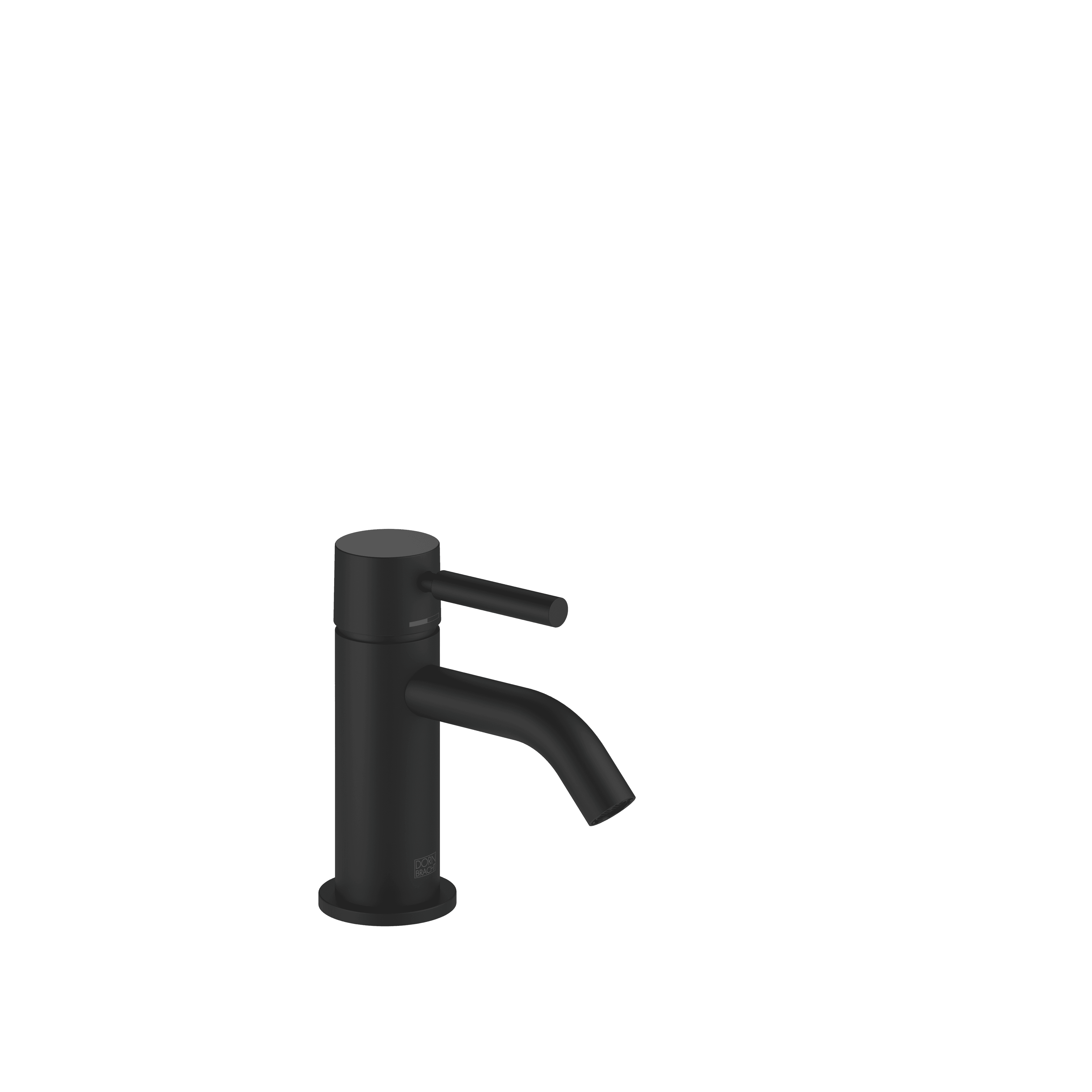 META Single-lever basin mixer without pop-up waste in Matte Black