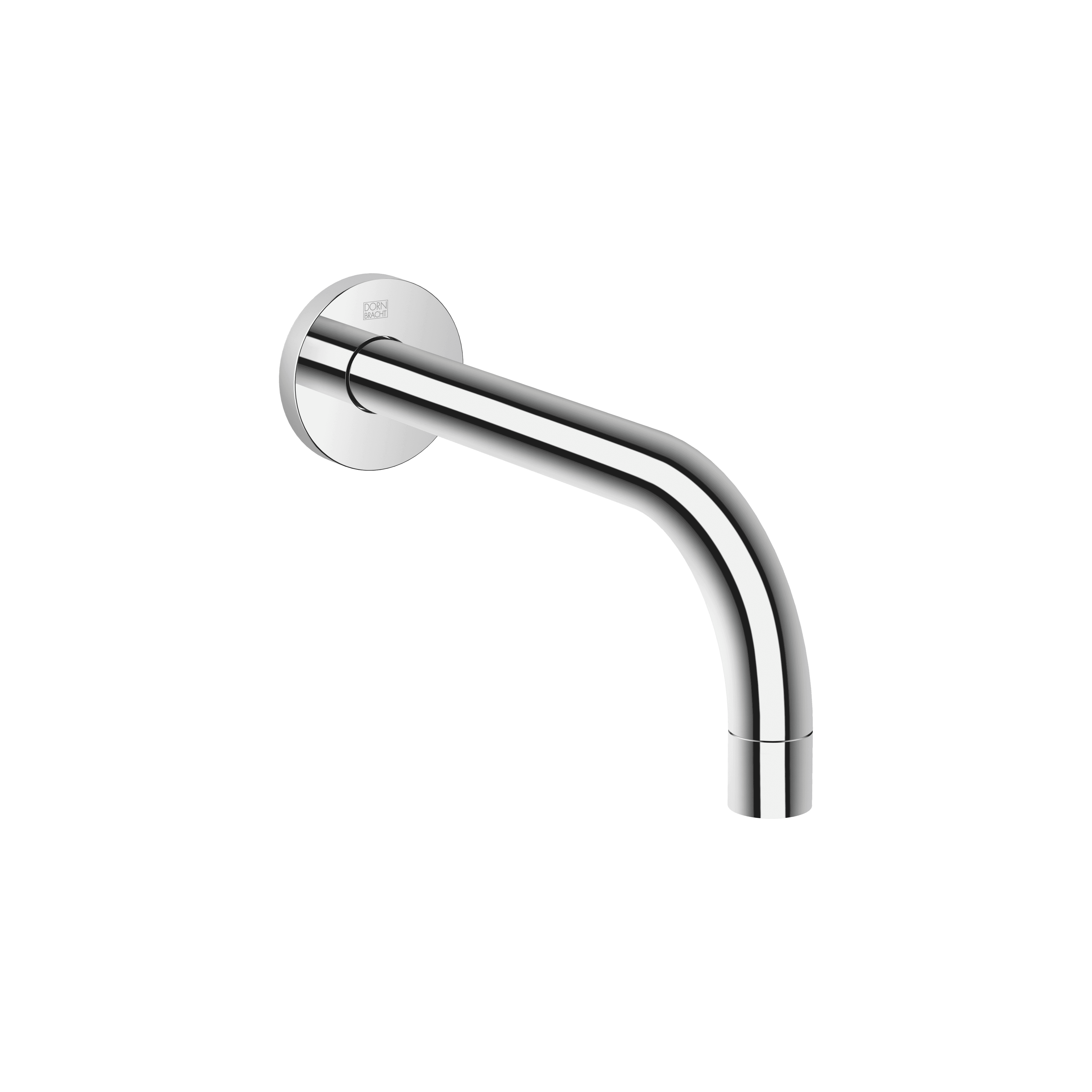 Wall-mounted basin spout without pop-up waste in Chrome