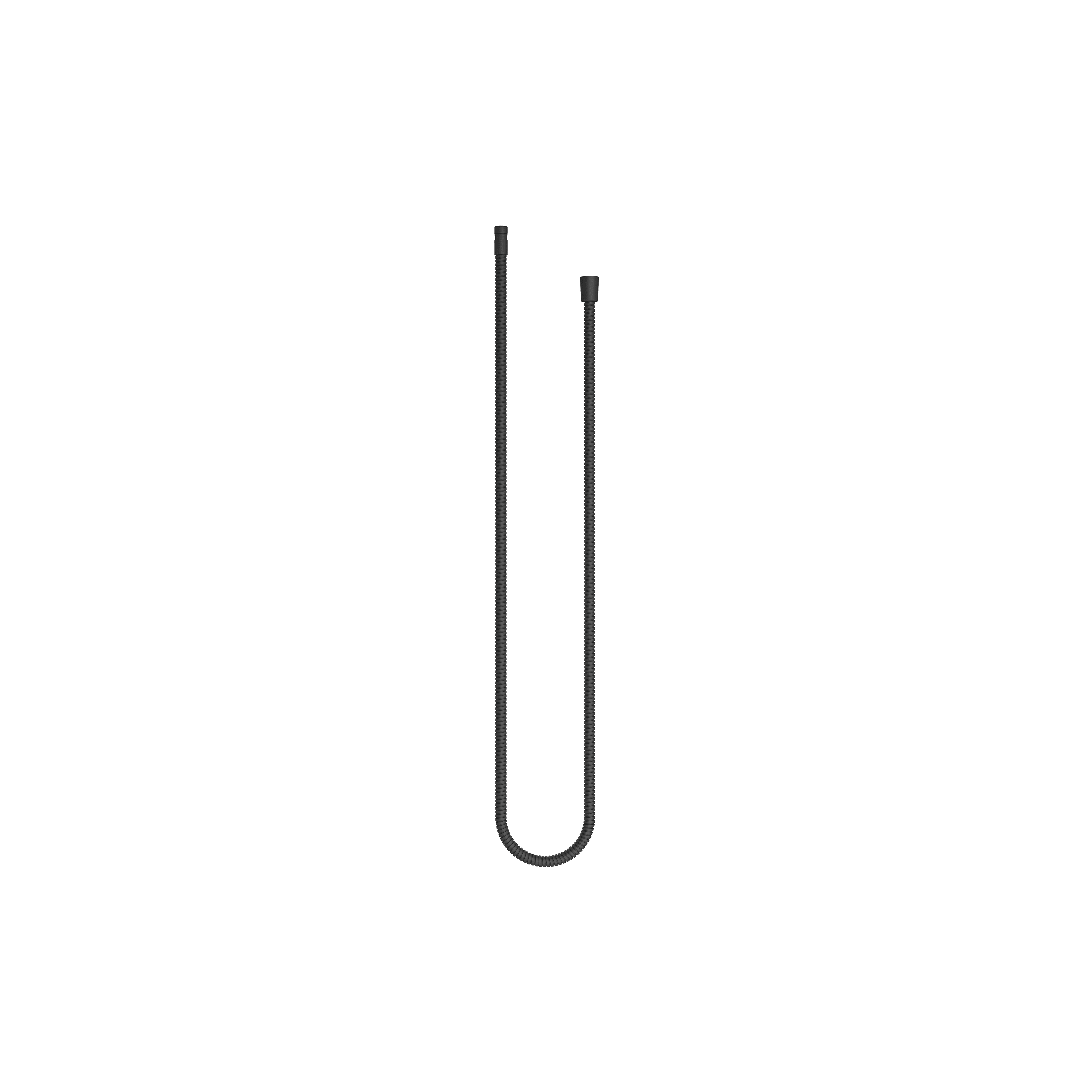 Metal shower hose 1/2" x 3/8" x 1750 mm in Matte Black