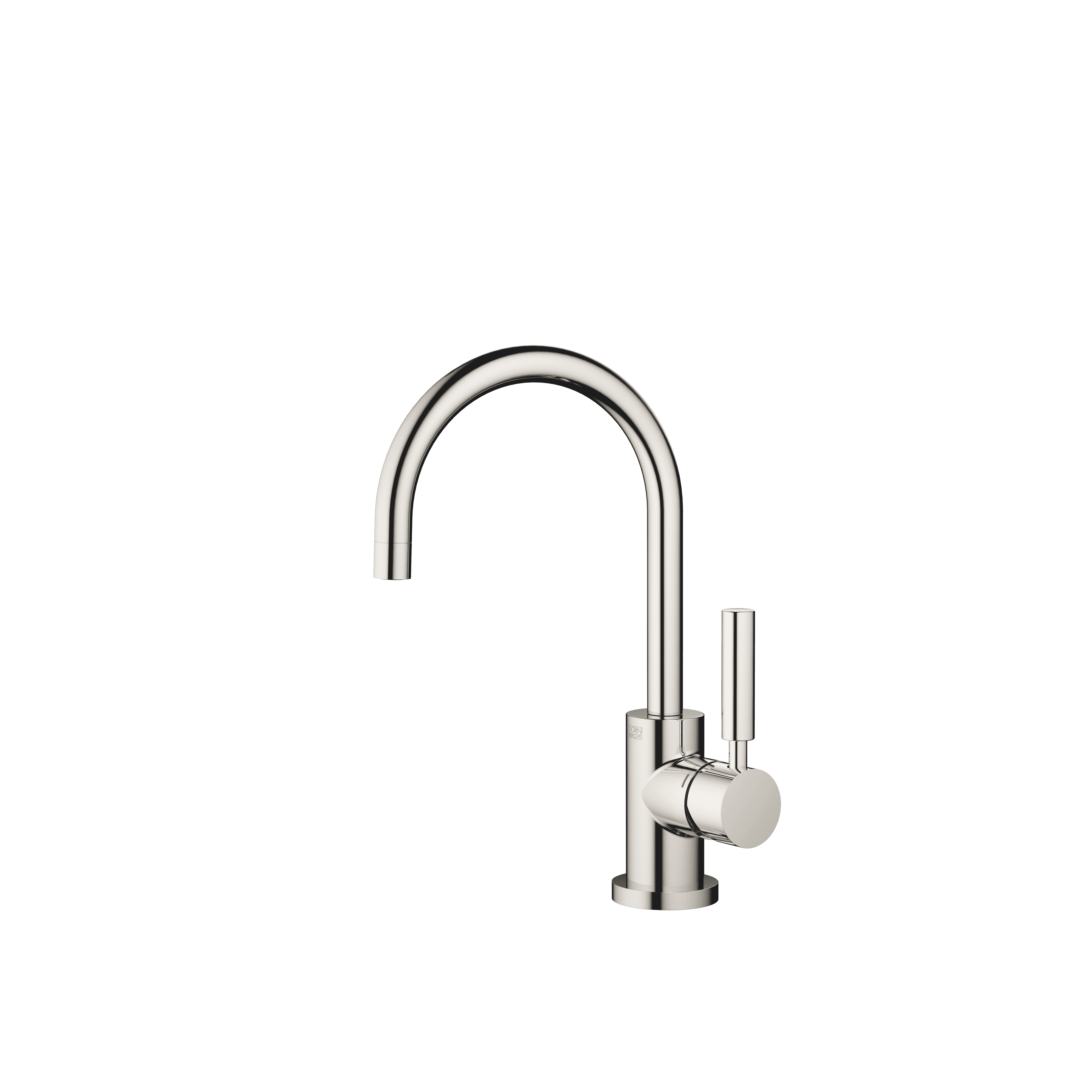 TARA Single-lever basin mixer with pop-up waste in Platinum