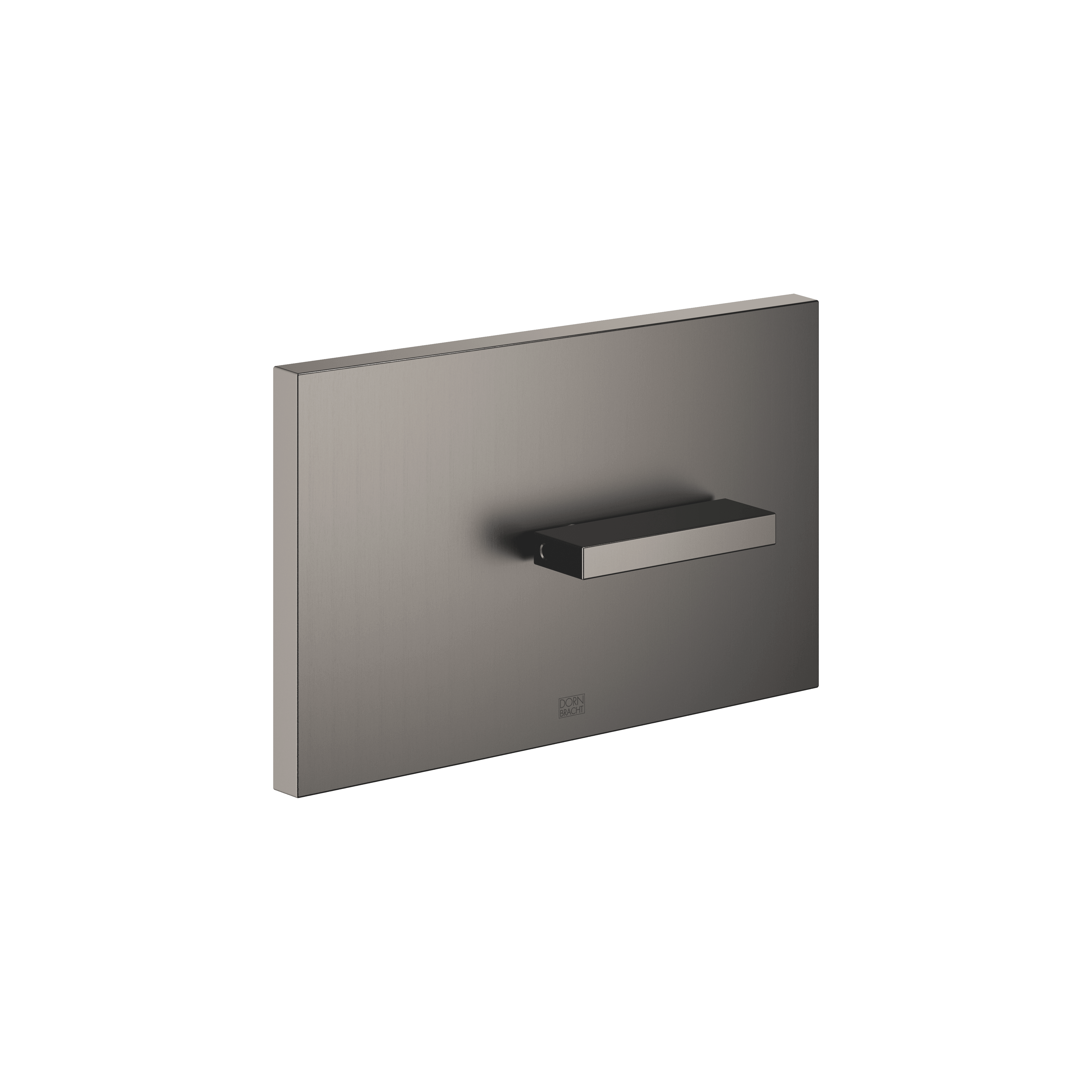 Cover plate for the concealed WC cistern made by TeCe in Brushed Dark Platinum