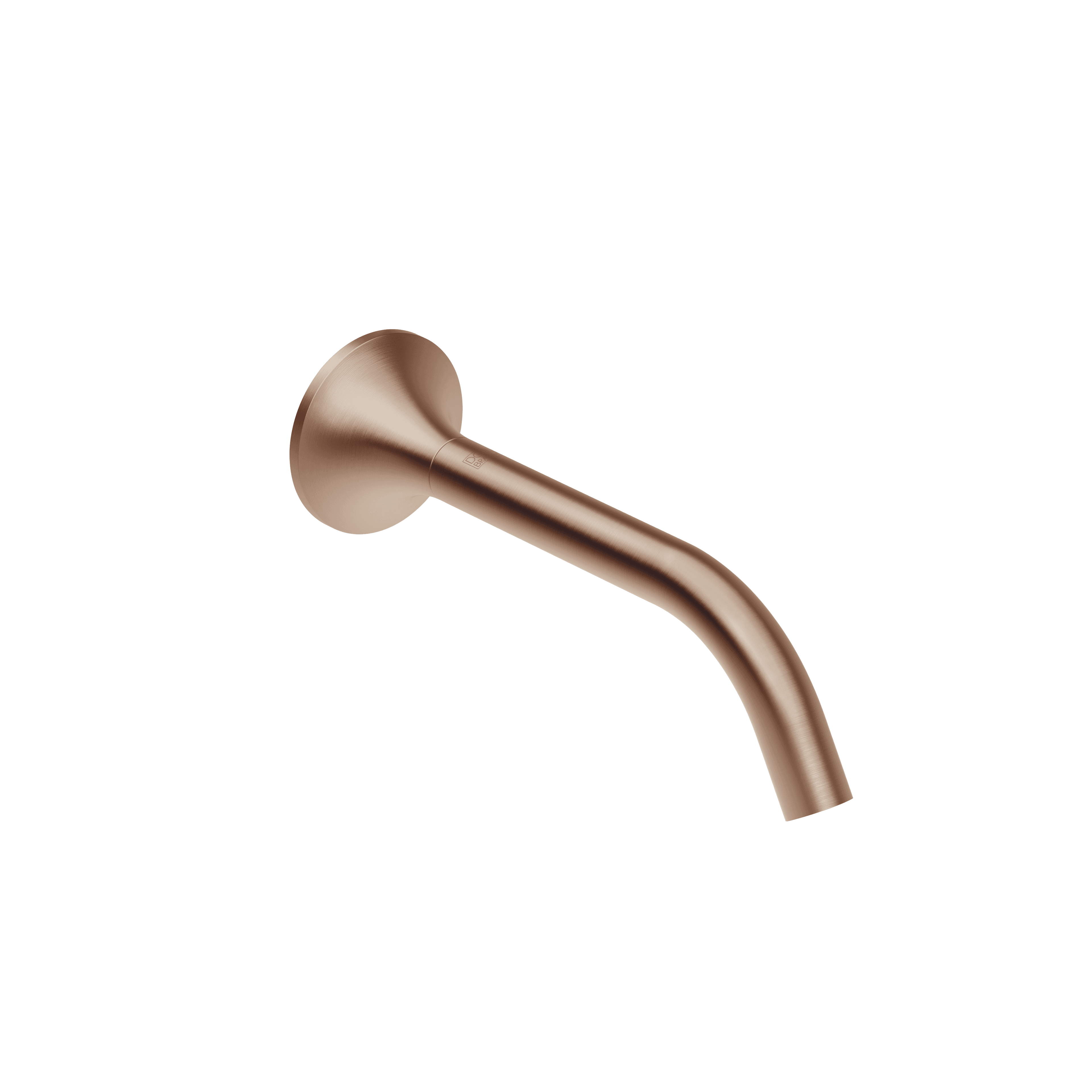 VAIA Wall-mounted basin spout without pop-up waste in Brushed Bronze (PVD)