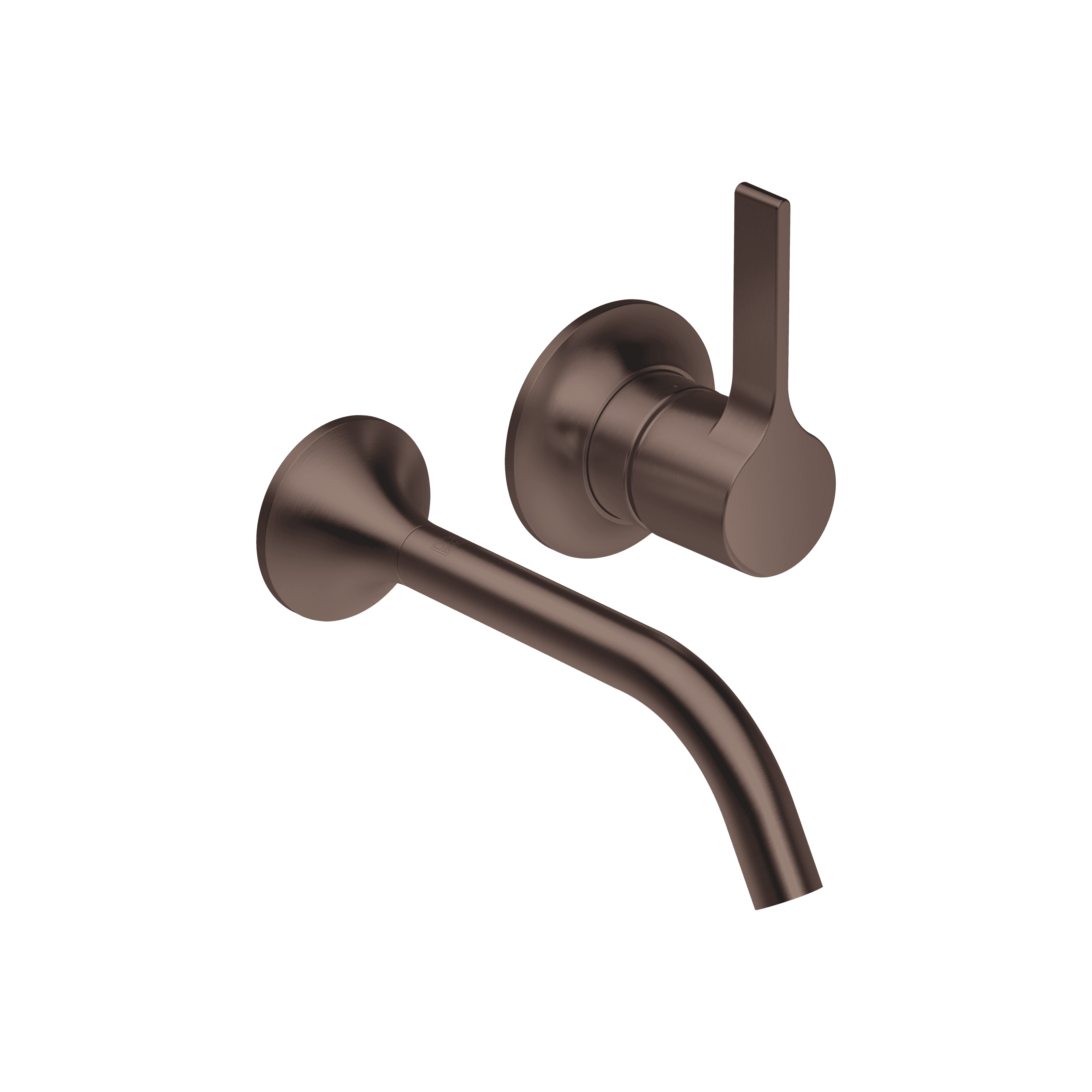 VAIA Wall-mounted single-lever basin mixer without pop-up waste in Brushed Dark Bronze (PVD)