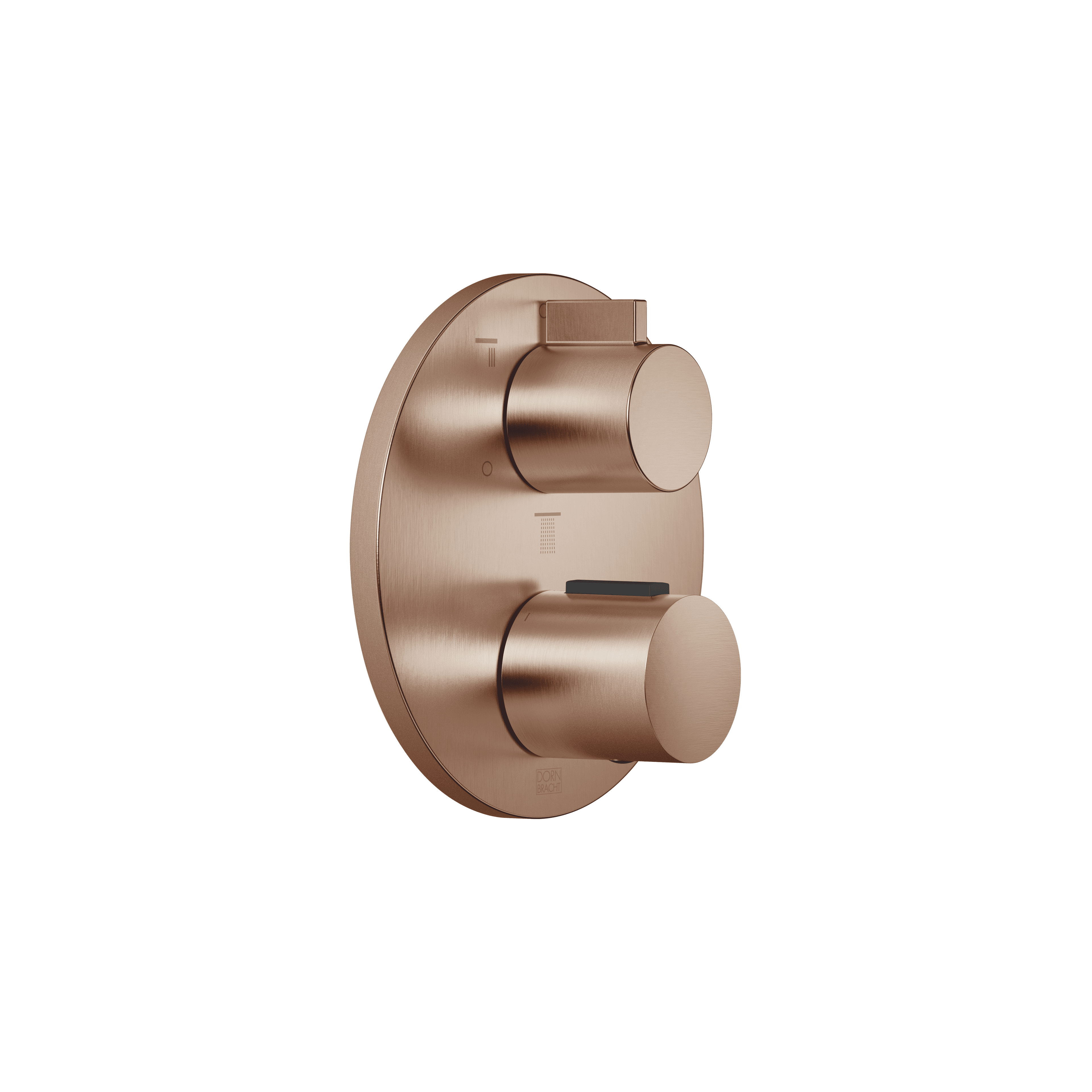 Concealed thermostat with three function volume control in Brushed Bronze (PVD)