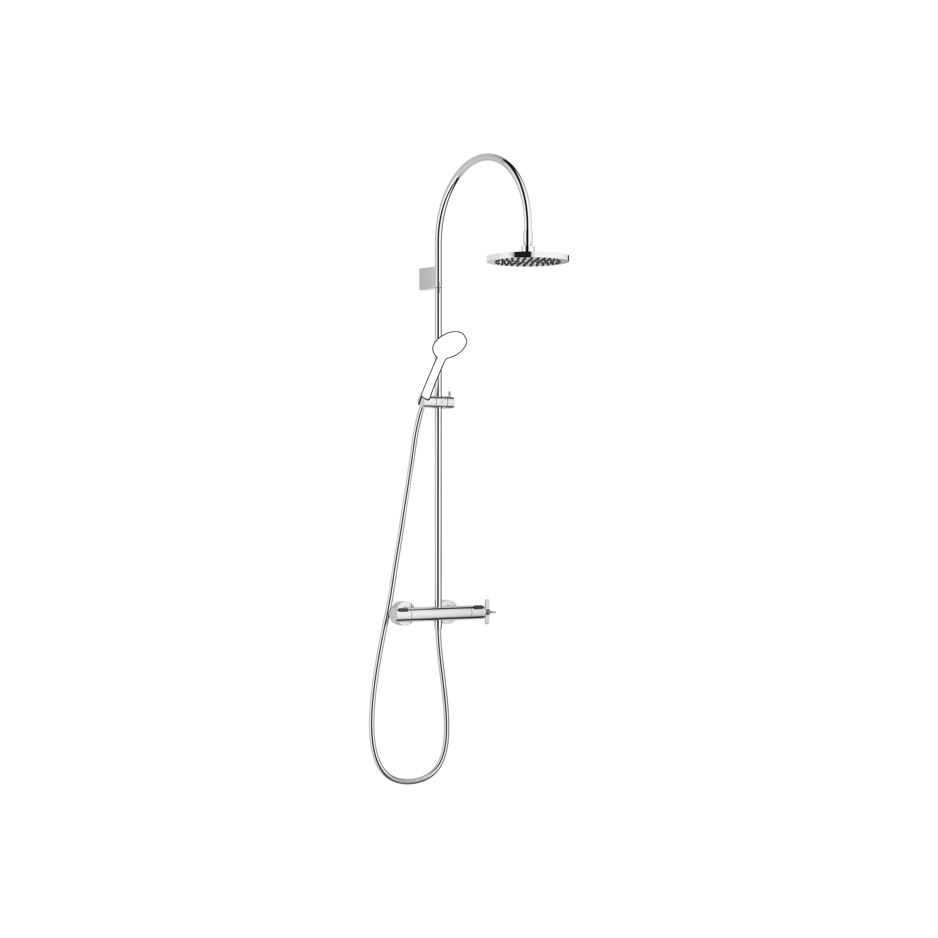 VAIA Shower pipe with shower thermostat without hand shower FlowReduce 220 mm