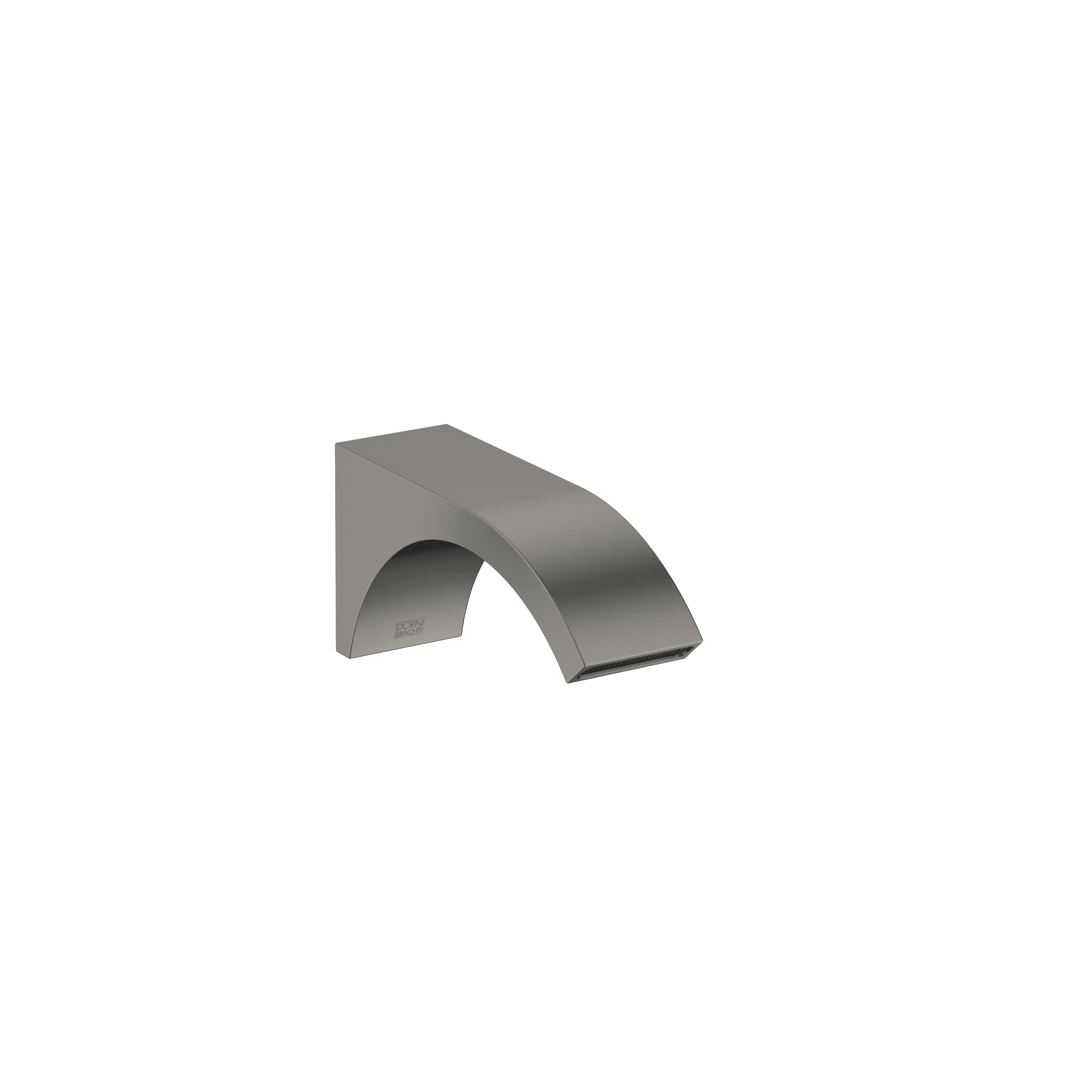CYO Wall-mounted basin spout without pop-up waste in Brushed Dark Platinum
