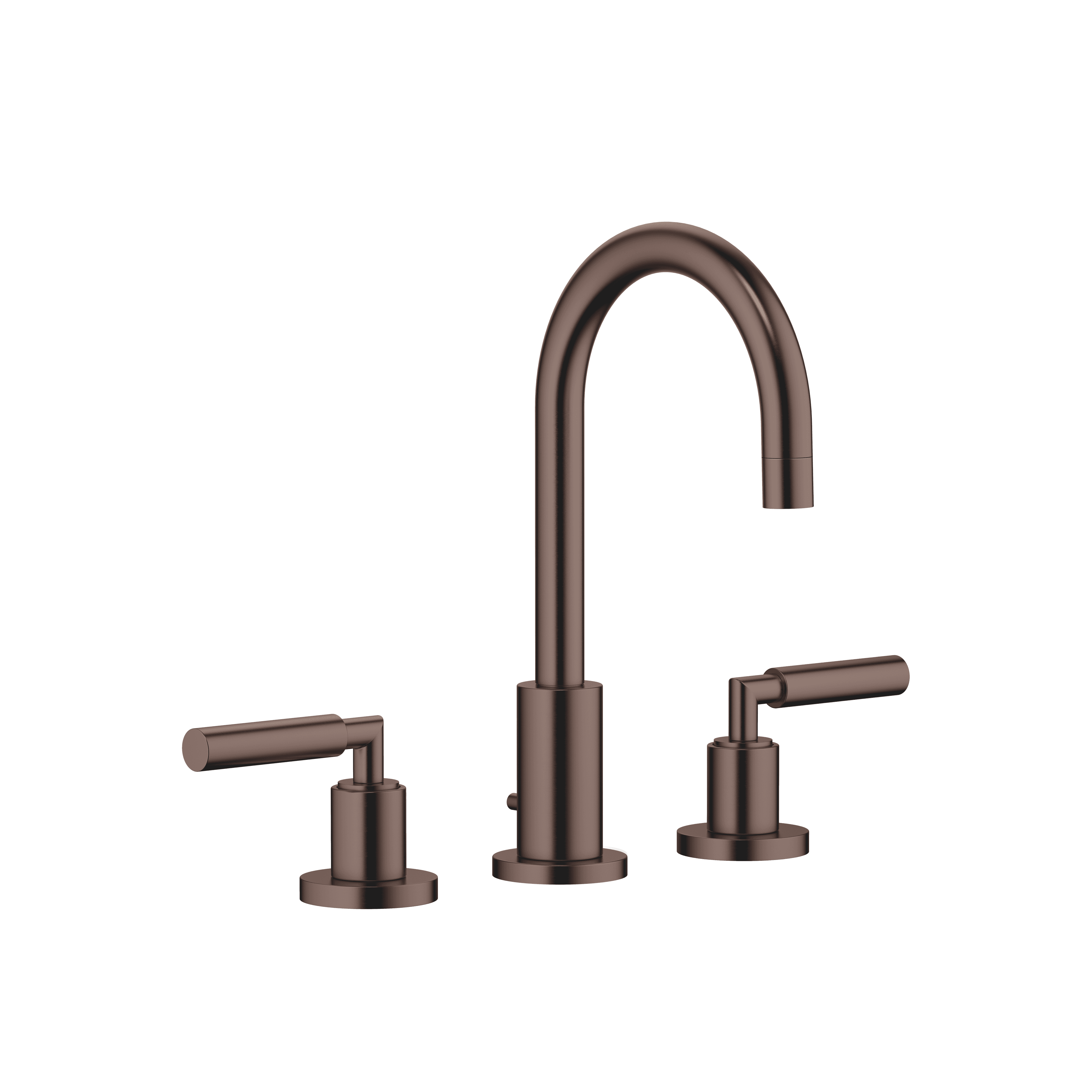 TARA Three-hole basin mixer with pop-up waste in Brushed Dark Bronze (PVD)