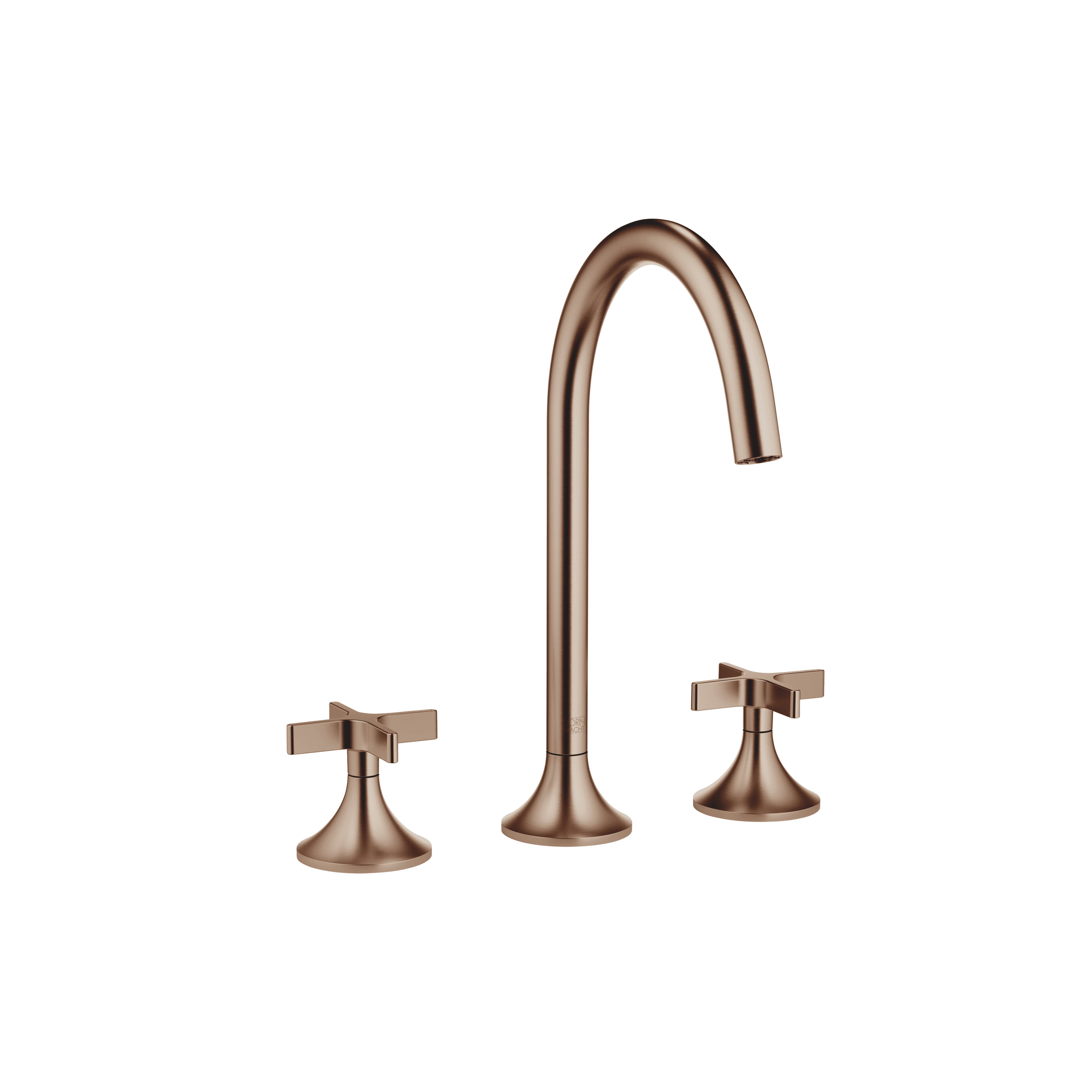 VAIA Three-hole basin mixer with pop-up waste in Brushed Bronze (PVD)