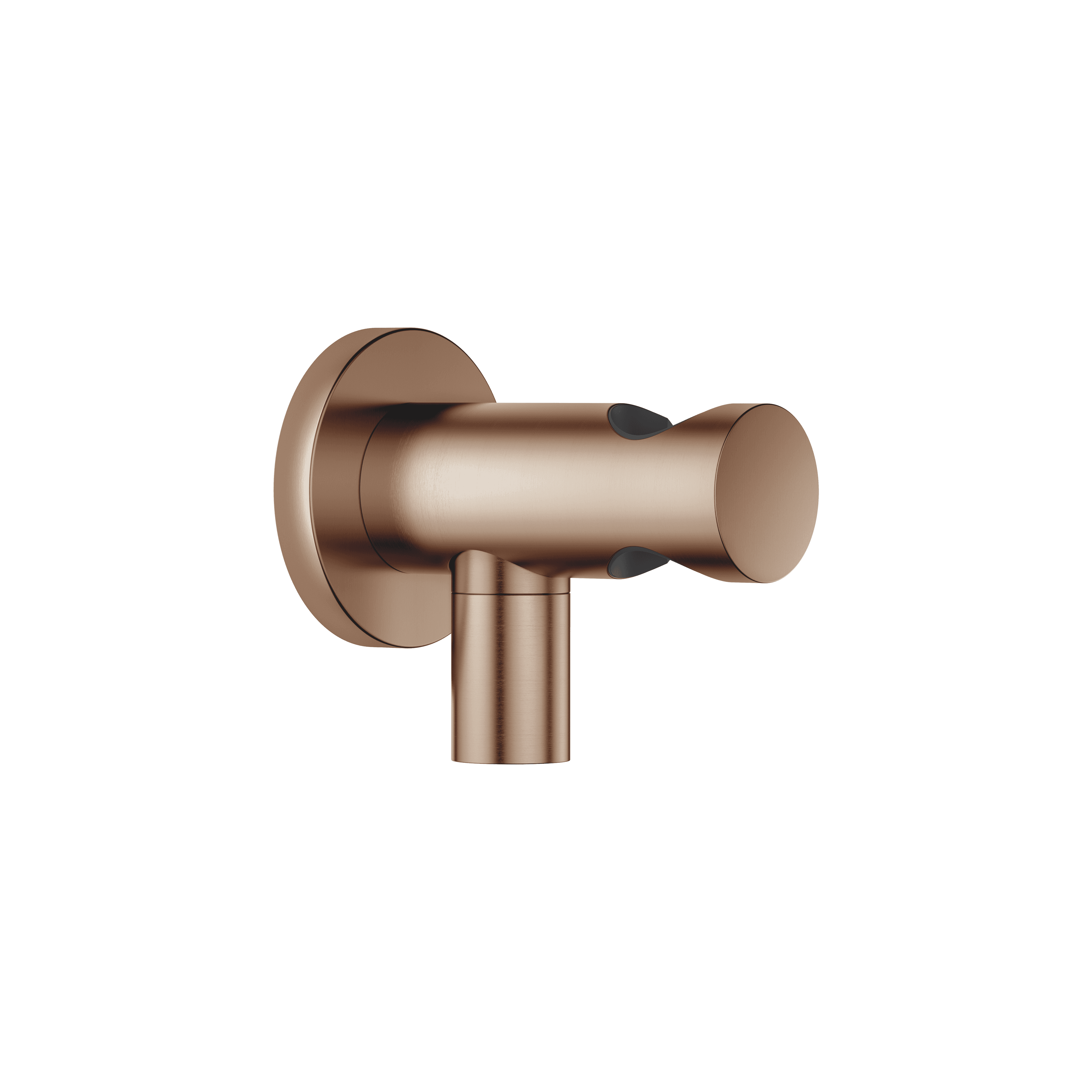 Wall elbow with integrated shower holder in Brushed Bronze (PVD)