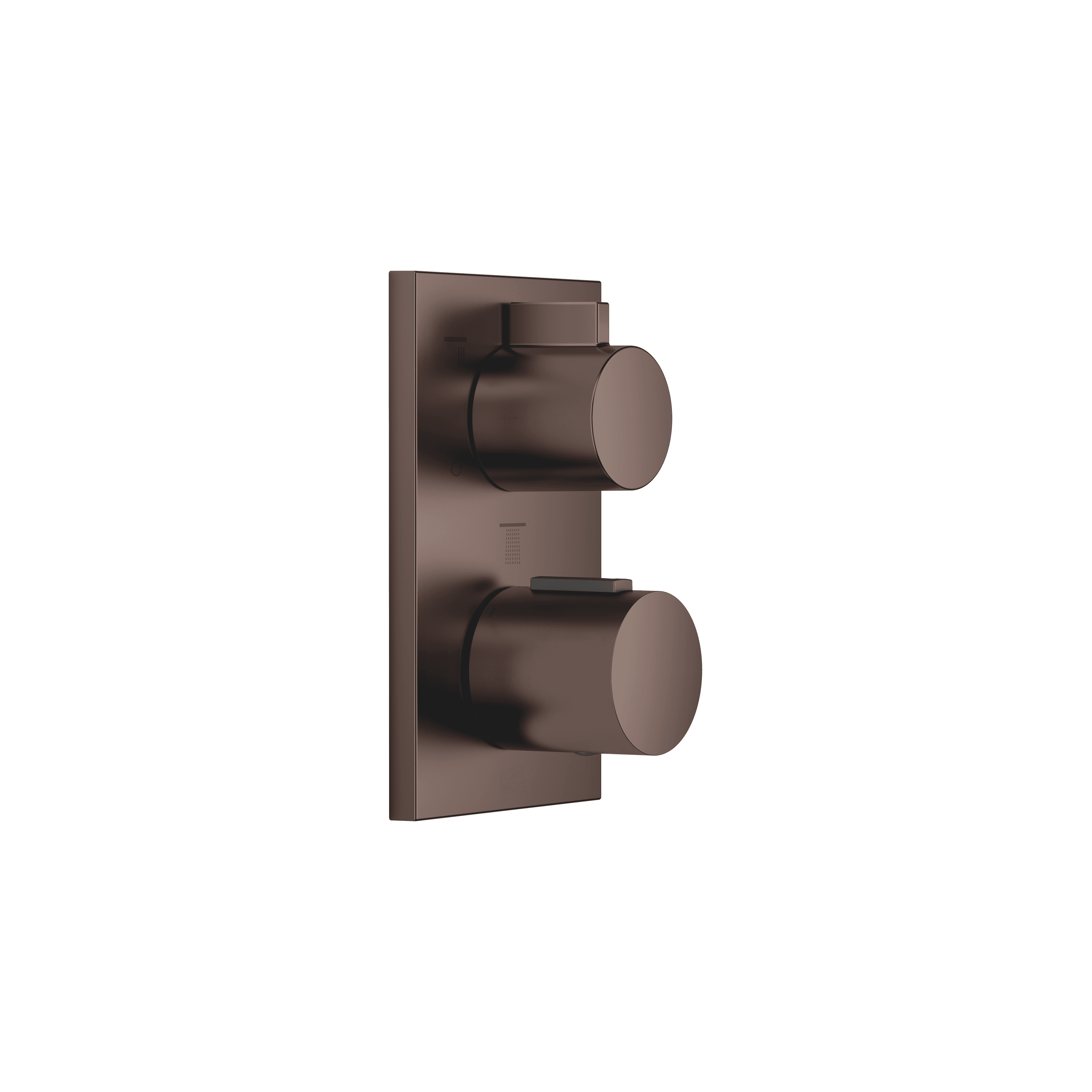 Concealed thermostat with three function volume control in Brushed Dark Bronze (PVD)