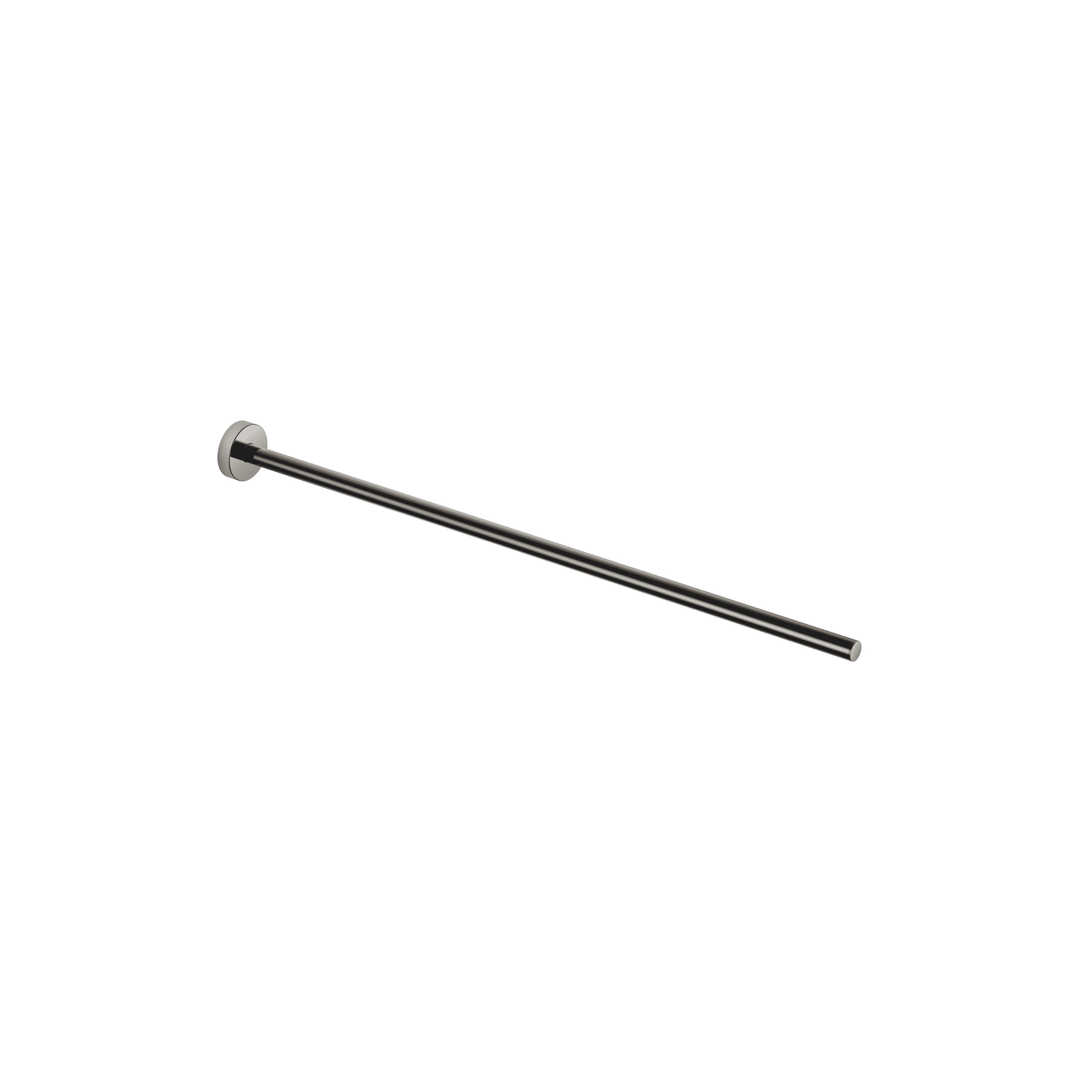 Towel bar 1-piece non-swivel in Dark Chrome