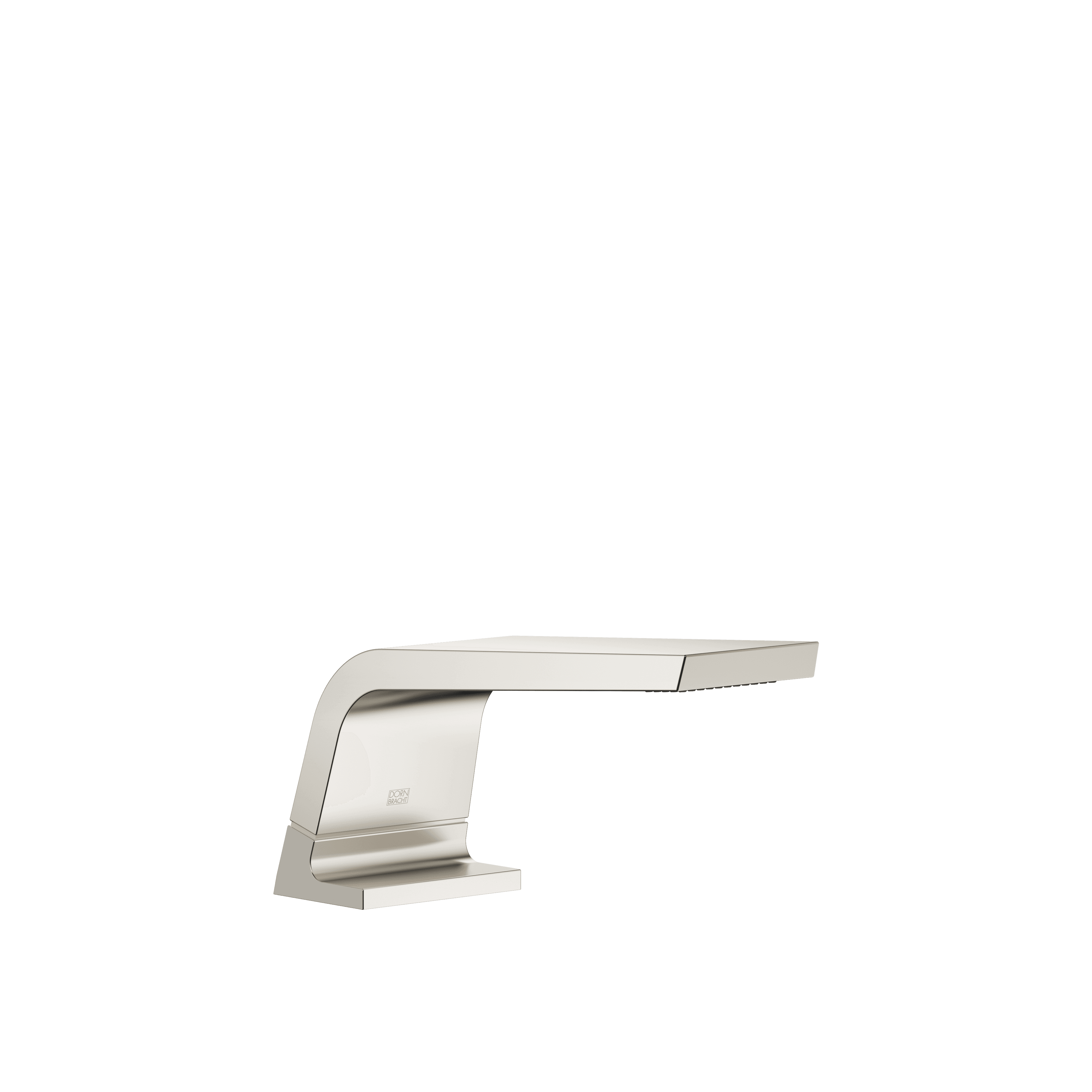 CL.1 Bath spout without diverter for deck mounting in Brushed Platinum