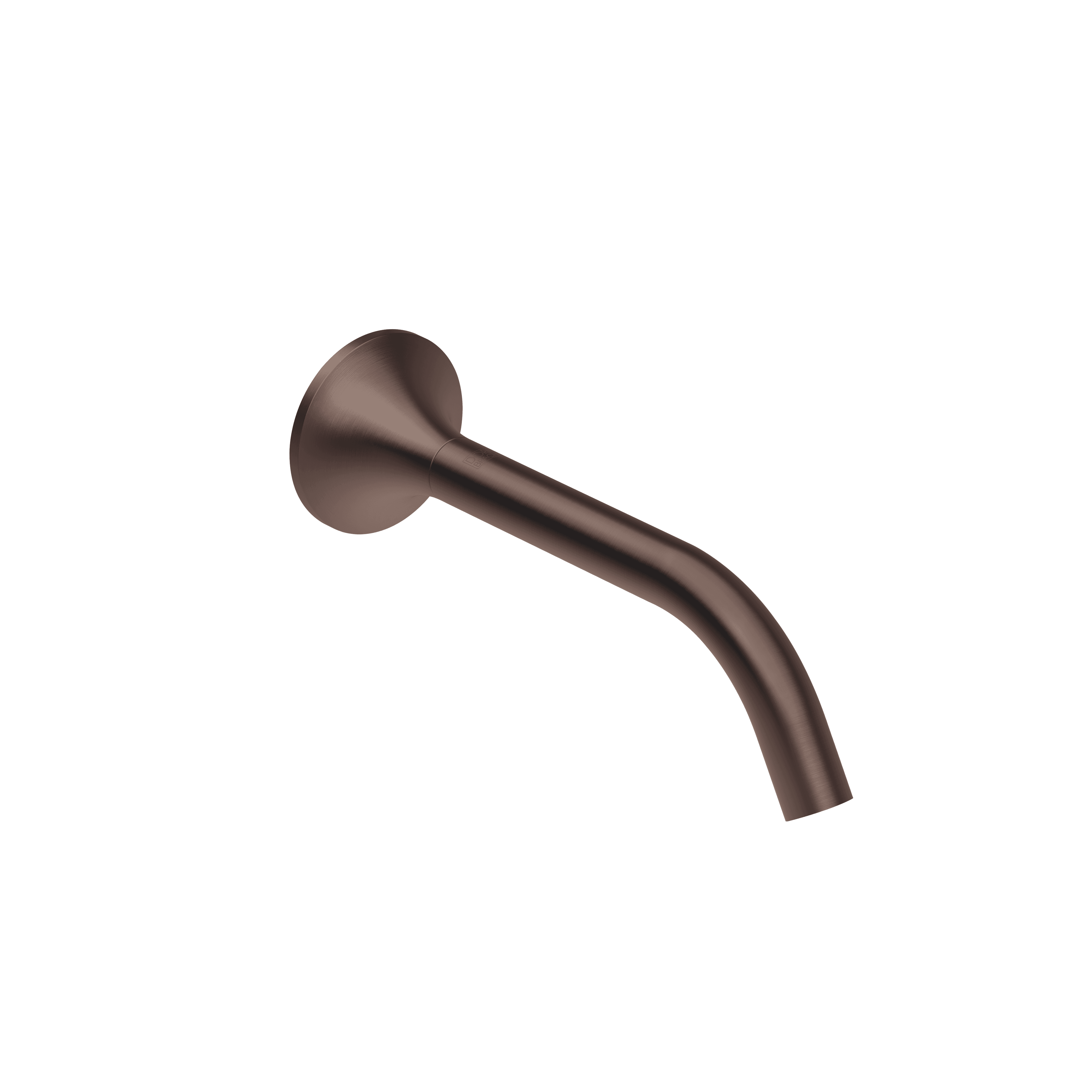 VAIA Wall-mounted basin spout without pop-up waste in Brushed Dark Bronze (PVD)