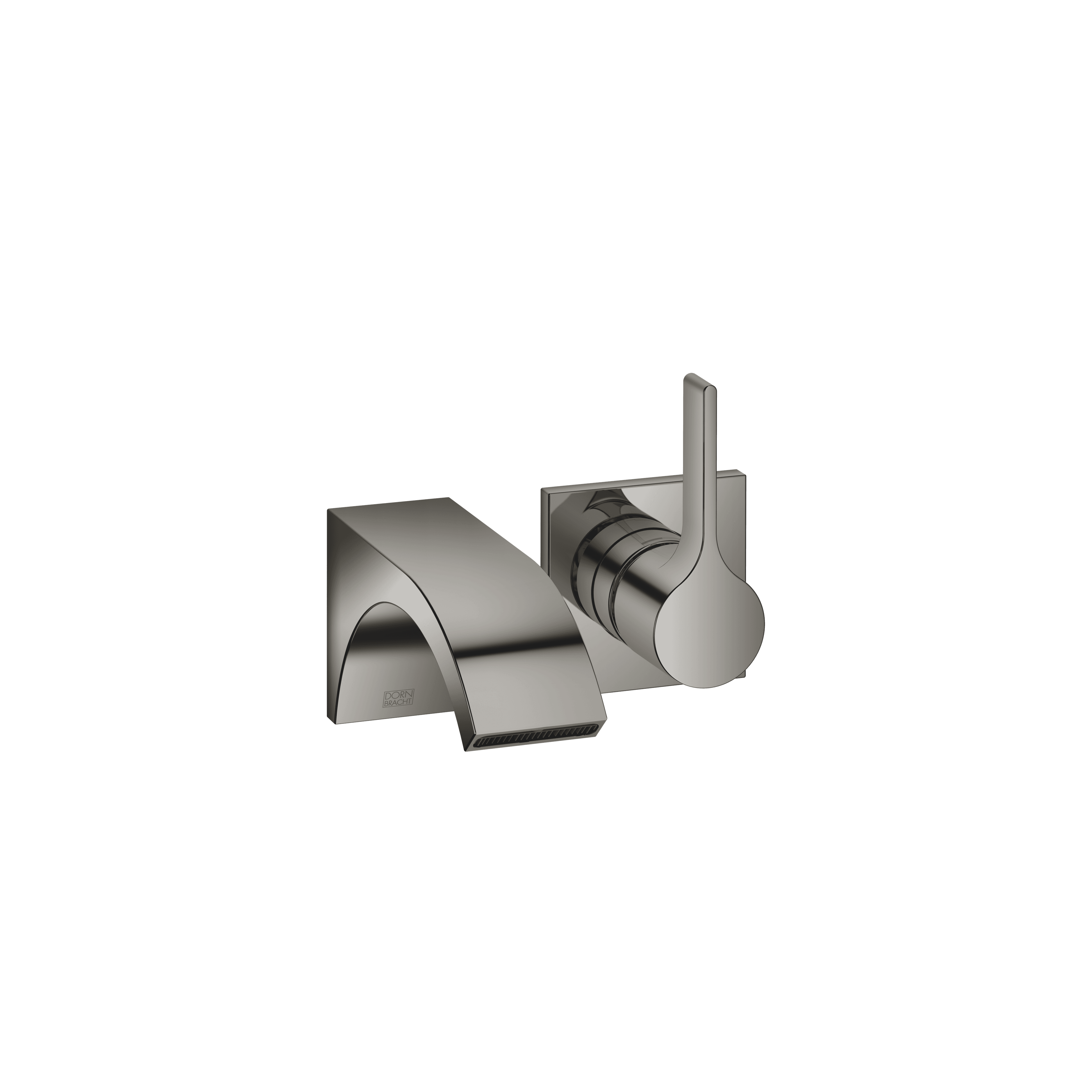 CYO Wall-mounted single-lever basin mixer without pop-up waste in Dark Chrome