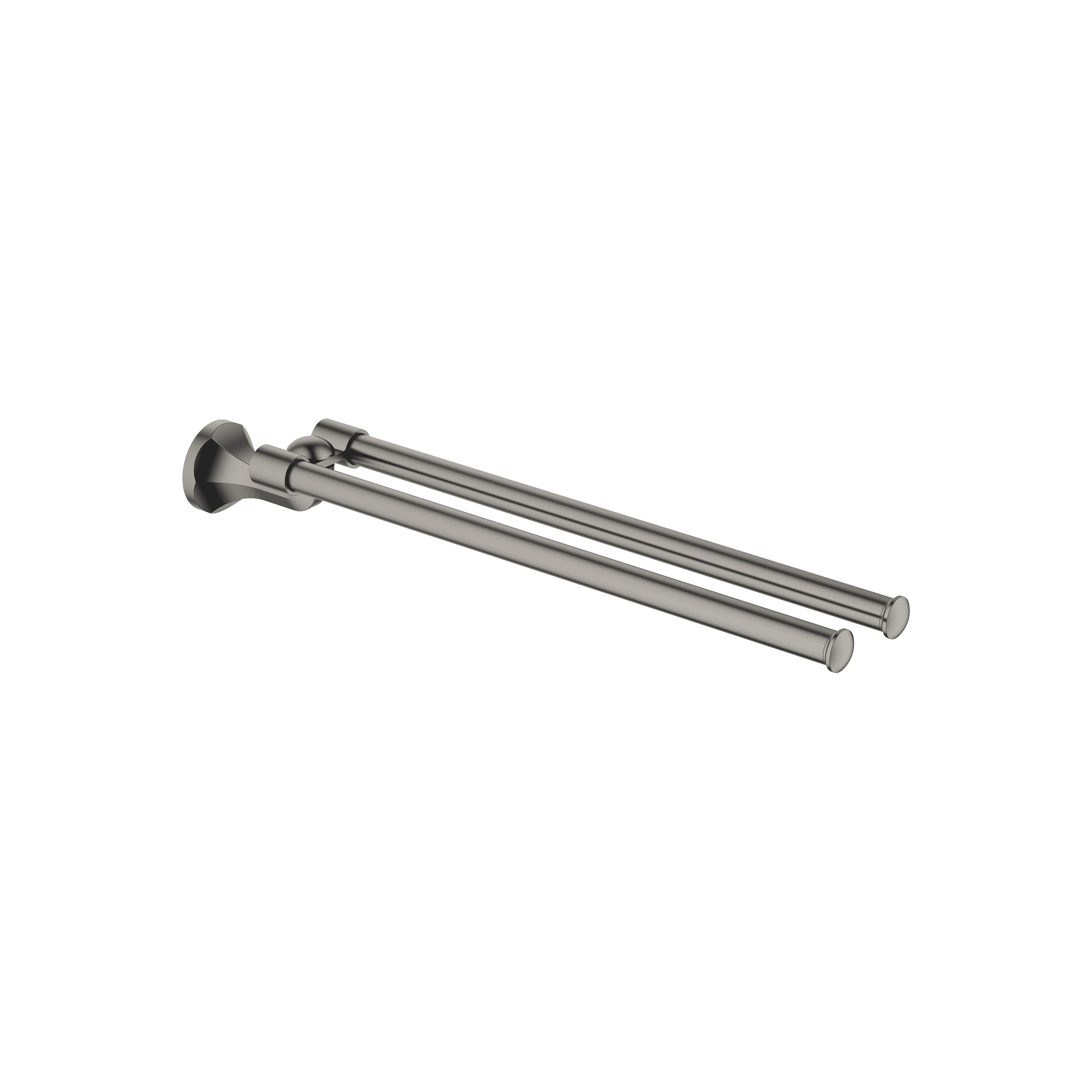 MADISON Towel bar in two parts swivel in Brushed Dark Platinum