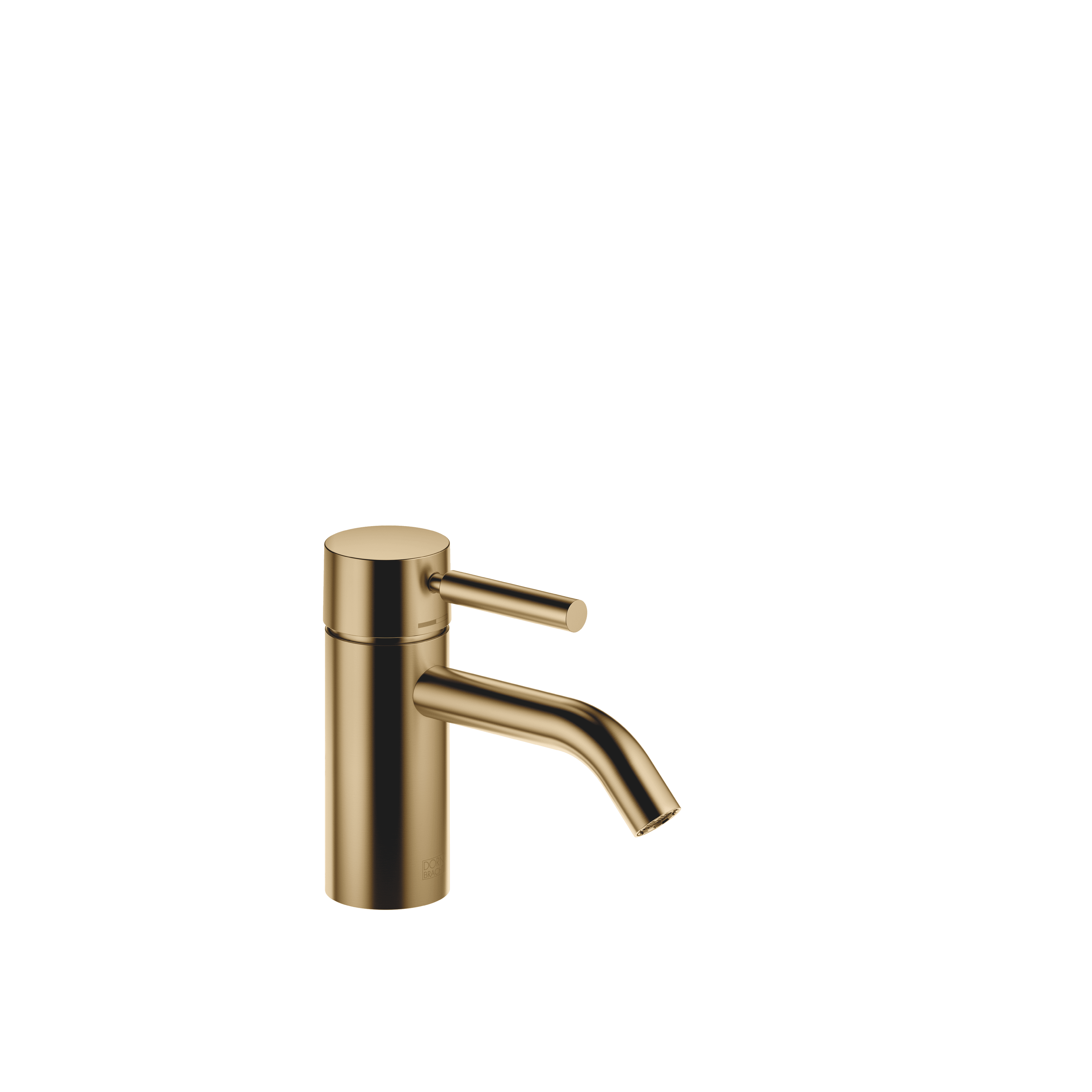 META Single-lever basin mixer without pop-up waste in Brushed Dark Brass (PVD)