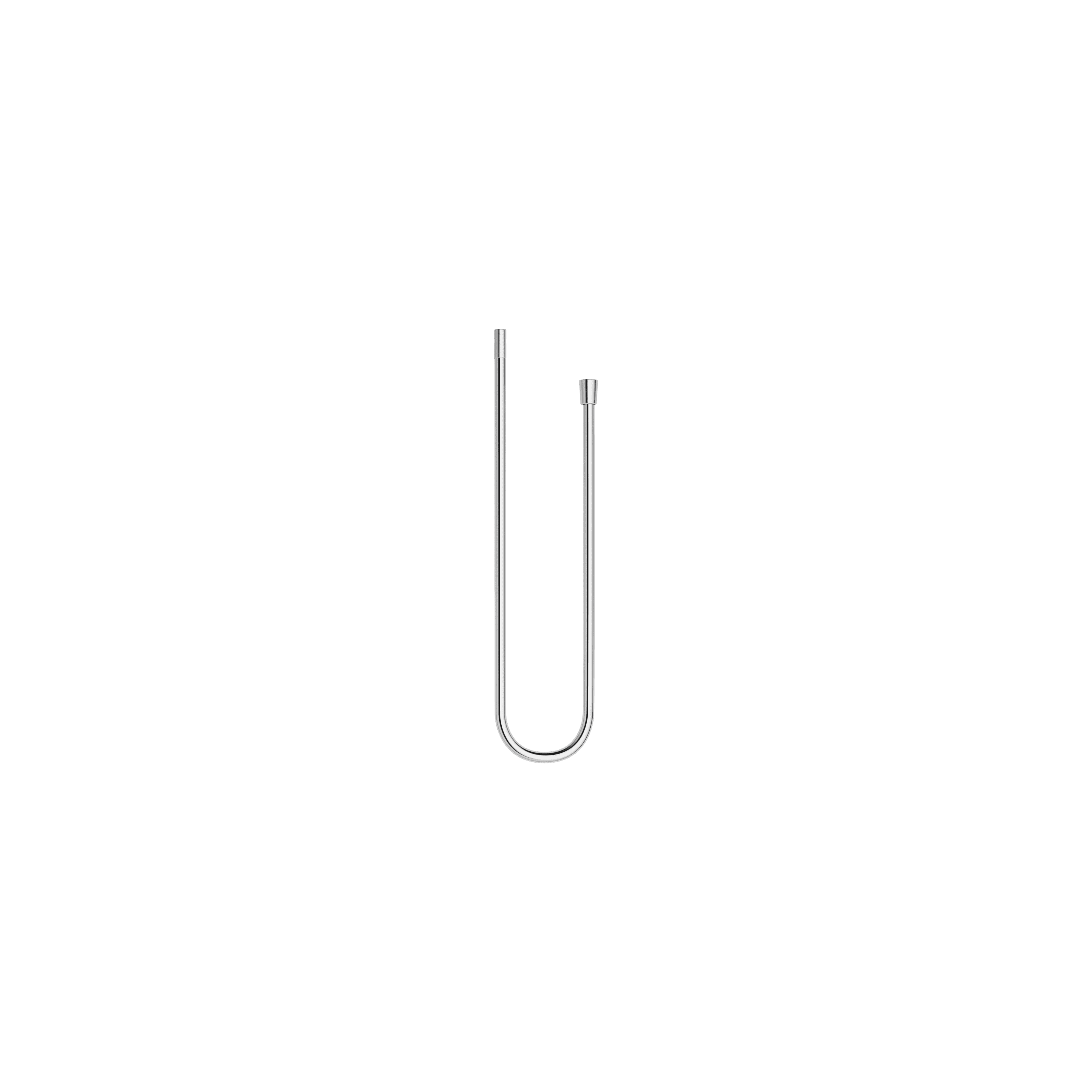 Plastic shower hose 1/2" x 3/8" x 1250 mm in Brushed Chrome