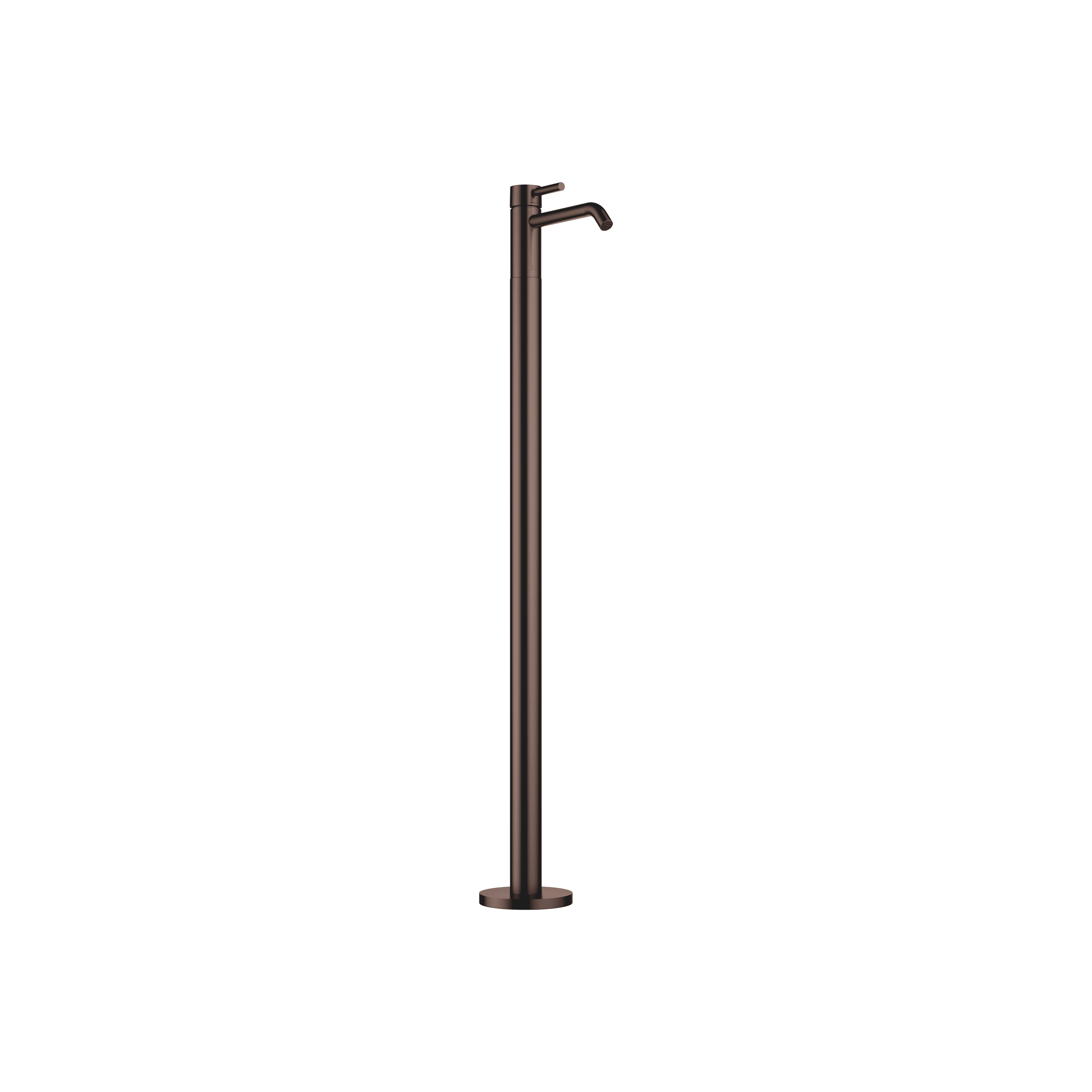 META Single-lever basin mixer with stand pipe without pop-up waste in Brushed Dark Bronze (PVD)