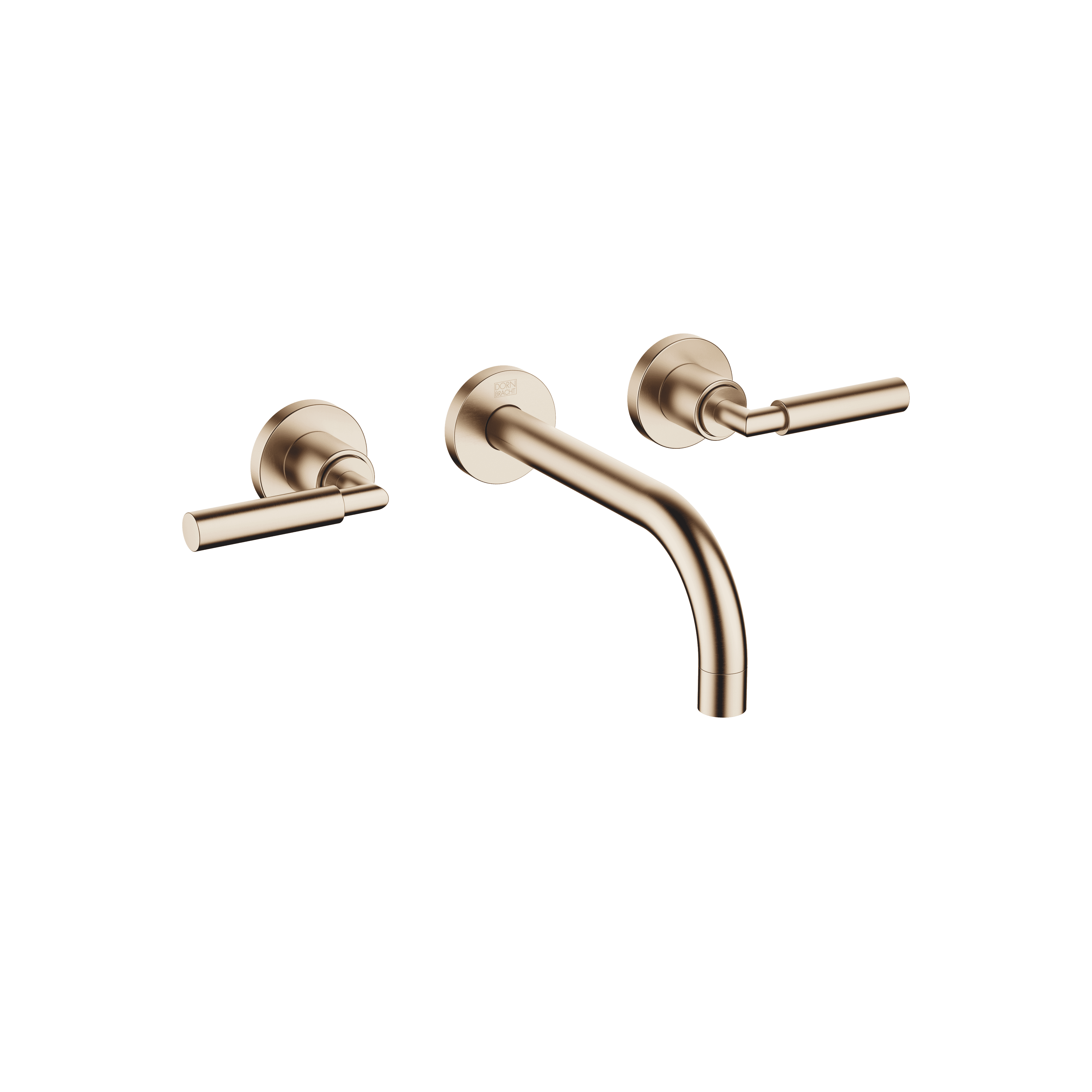 TARA Wall-mounted basin mixer without pop-up waste in Brushed Champagne (22kt Gold)