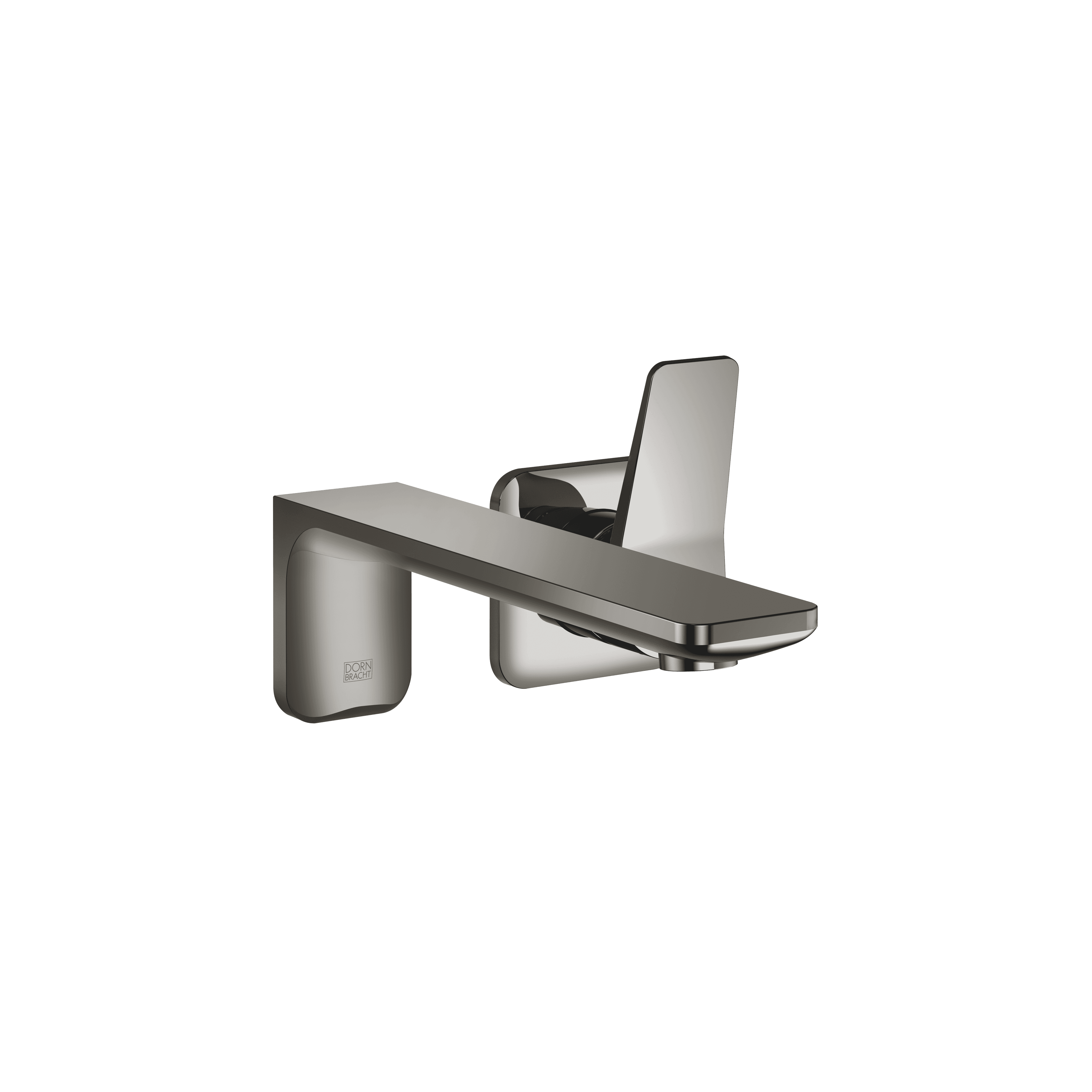 LISSÉ Wall-mounted single-lever basin mixer without pop-up waste in Dark Chrome