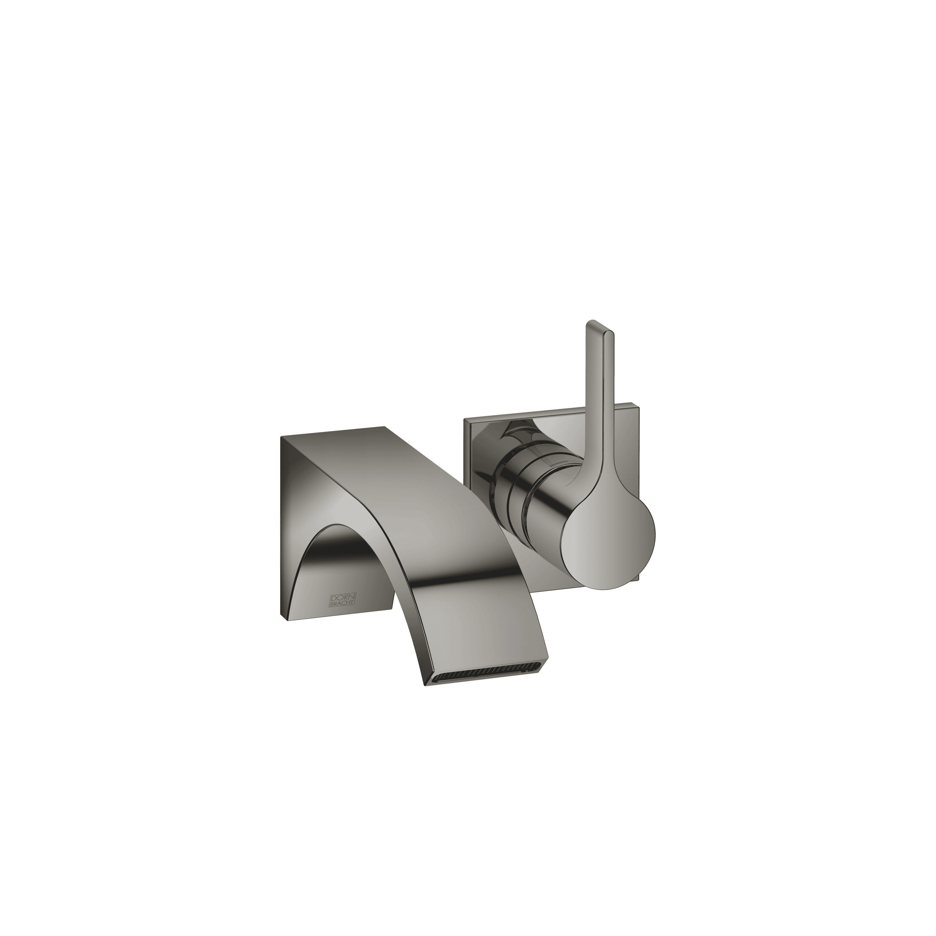CYO Wall-mounted single-lever basin mixer without pop-up waste in Dark Chrome