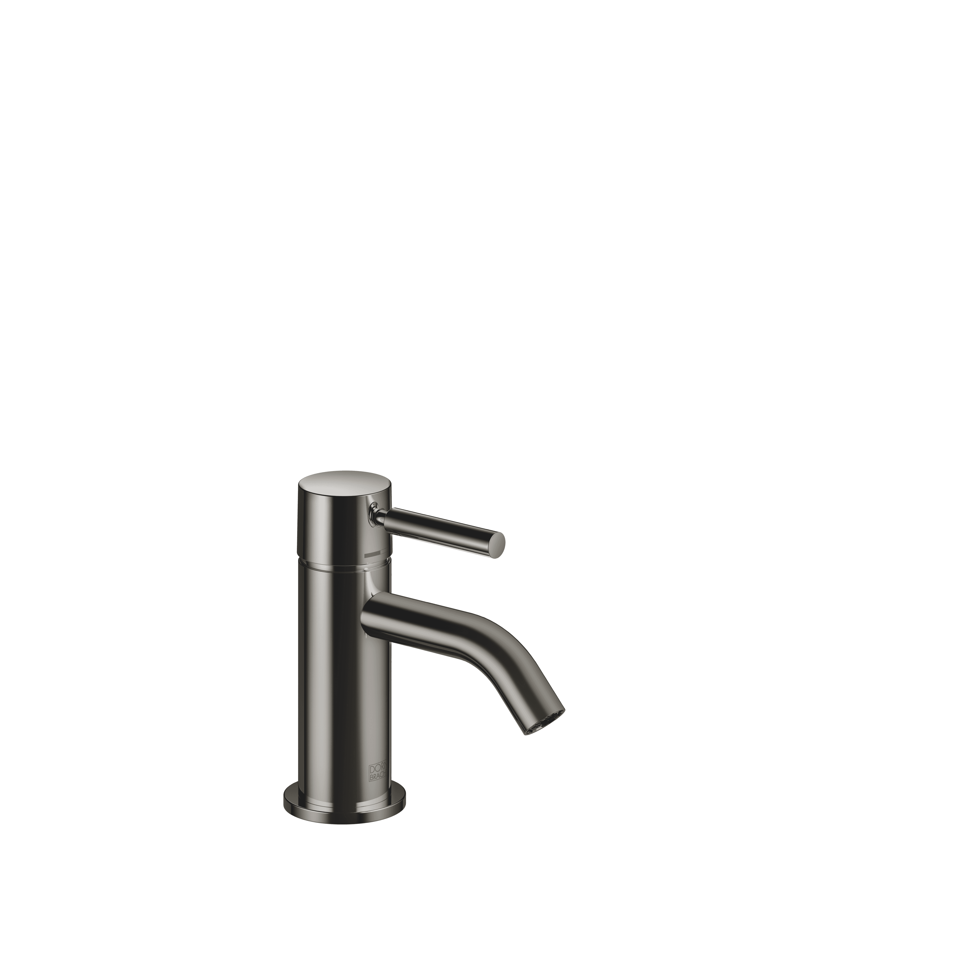 META Single-lever basin mixer without pop-up waste in Dark Chrome