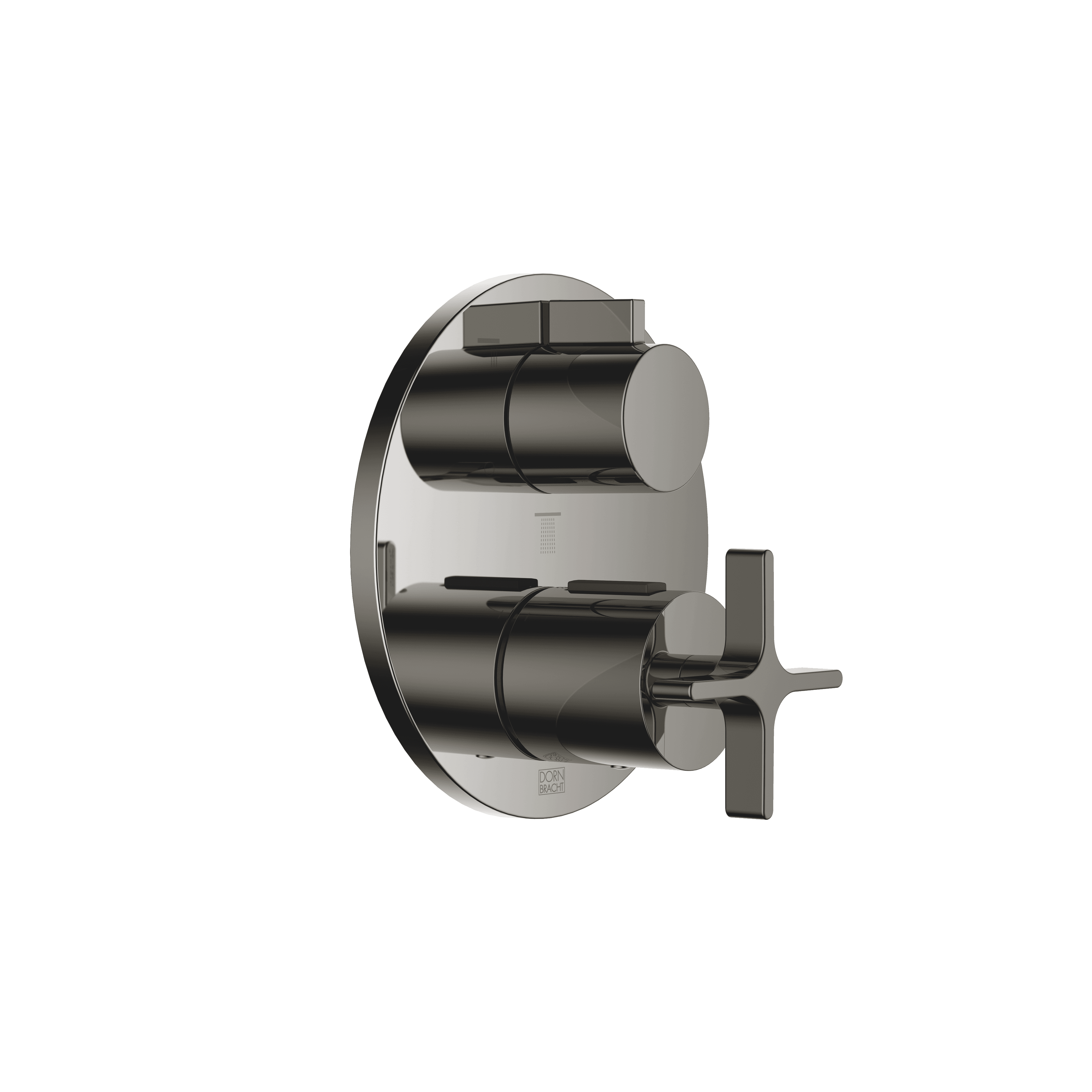 VAIA Concealed thermostat with three function volume control in Dark Chrome
