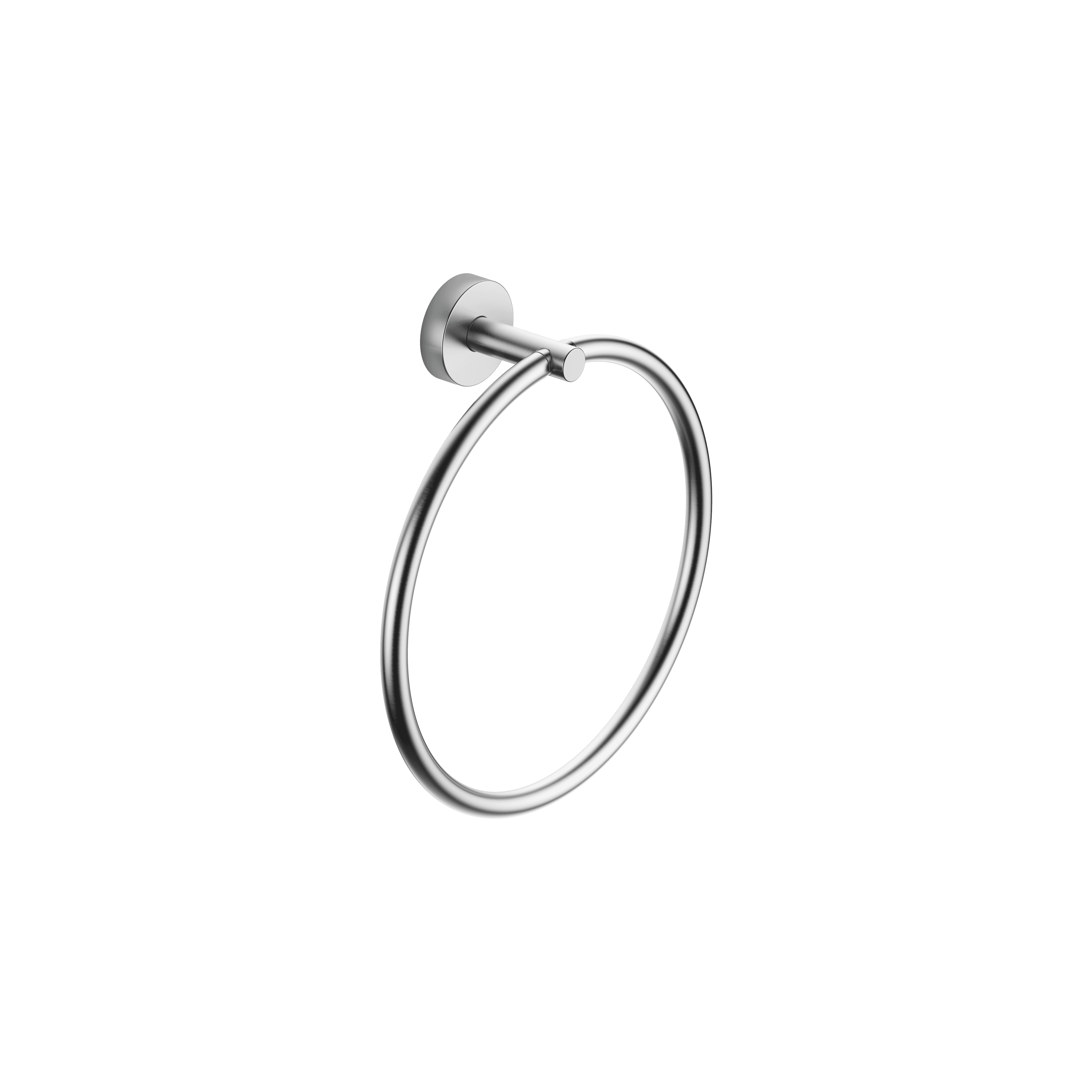 Towel ring round in Brushed Chrome