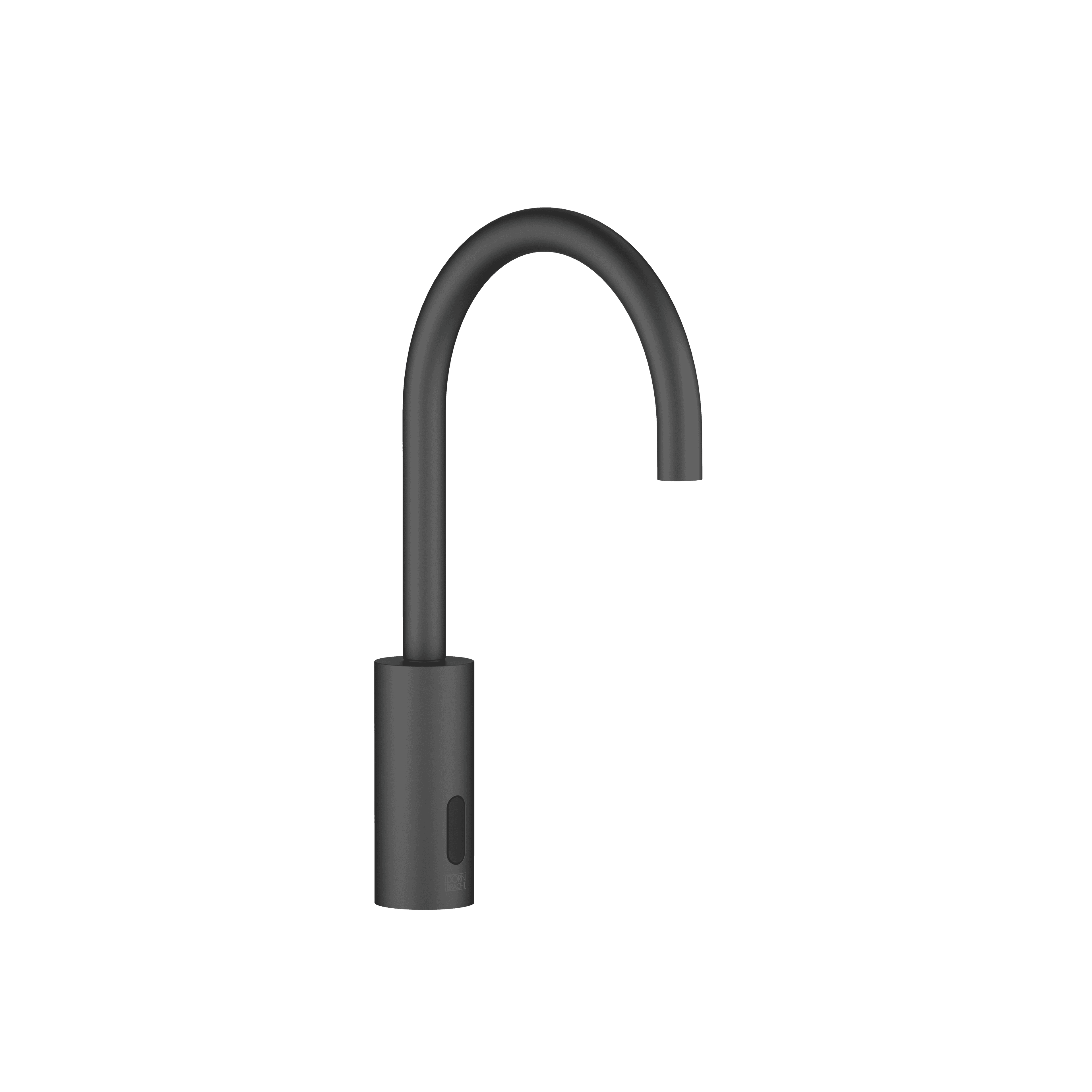 Touchfree Washstand fitting with electronic opening and closing function without pop-up waste in Matte Black