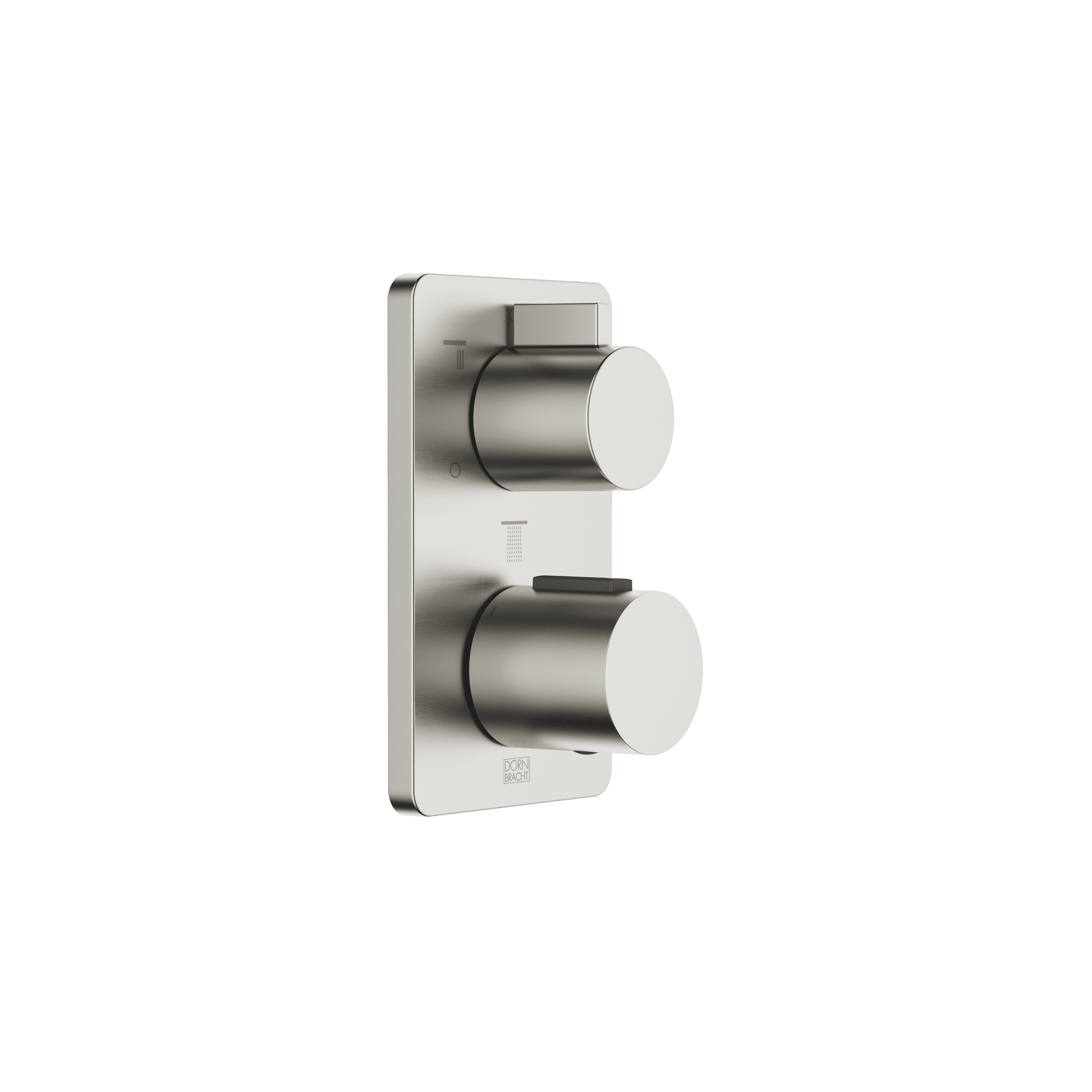 LULU Concealed thermostat with three function volume control in Brushed Platinum