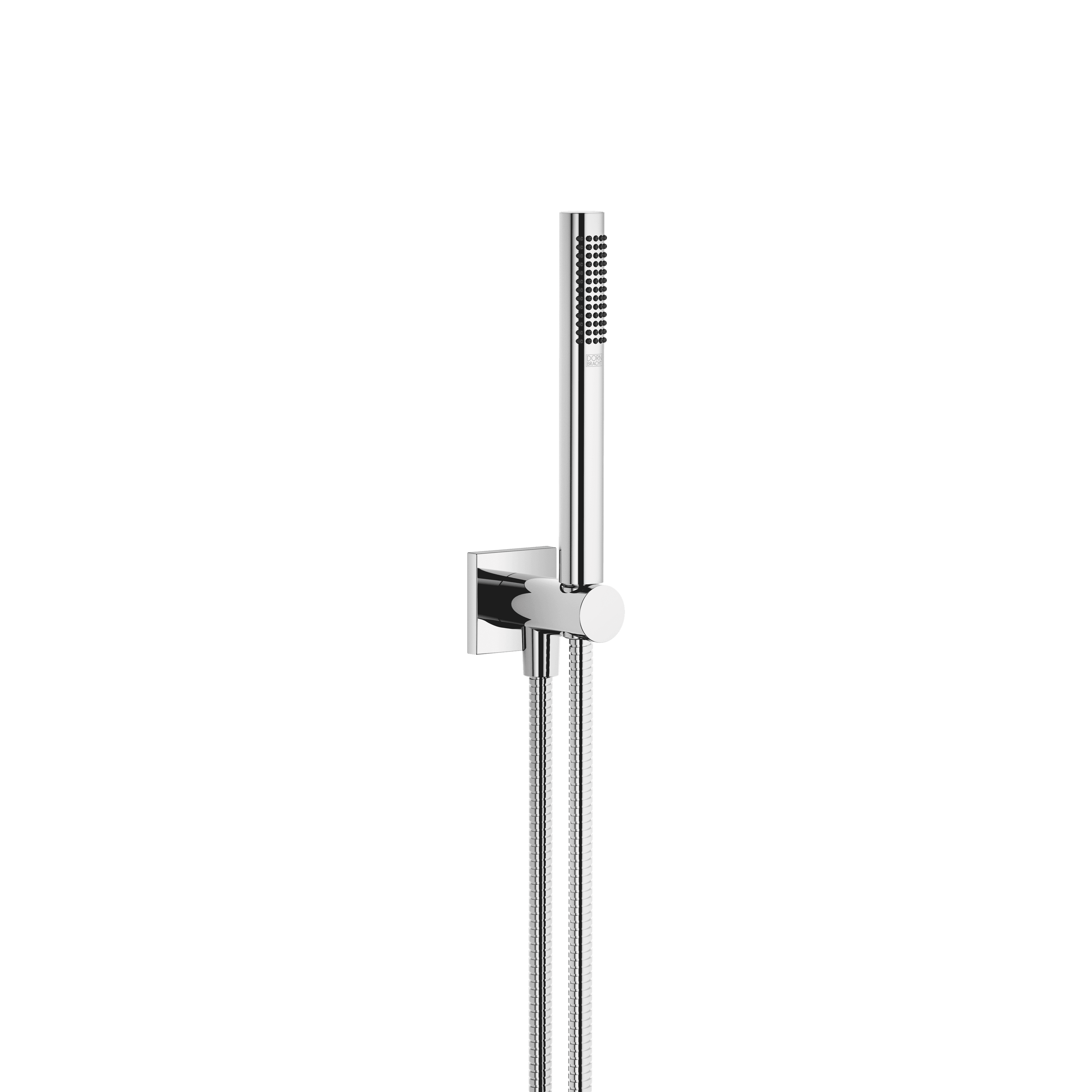 Hand shower set with integrated shower holder FlowReduce in Chrome