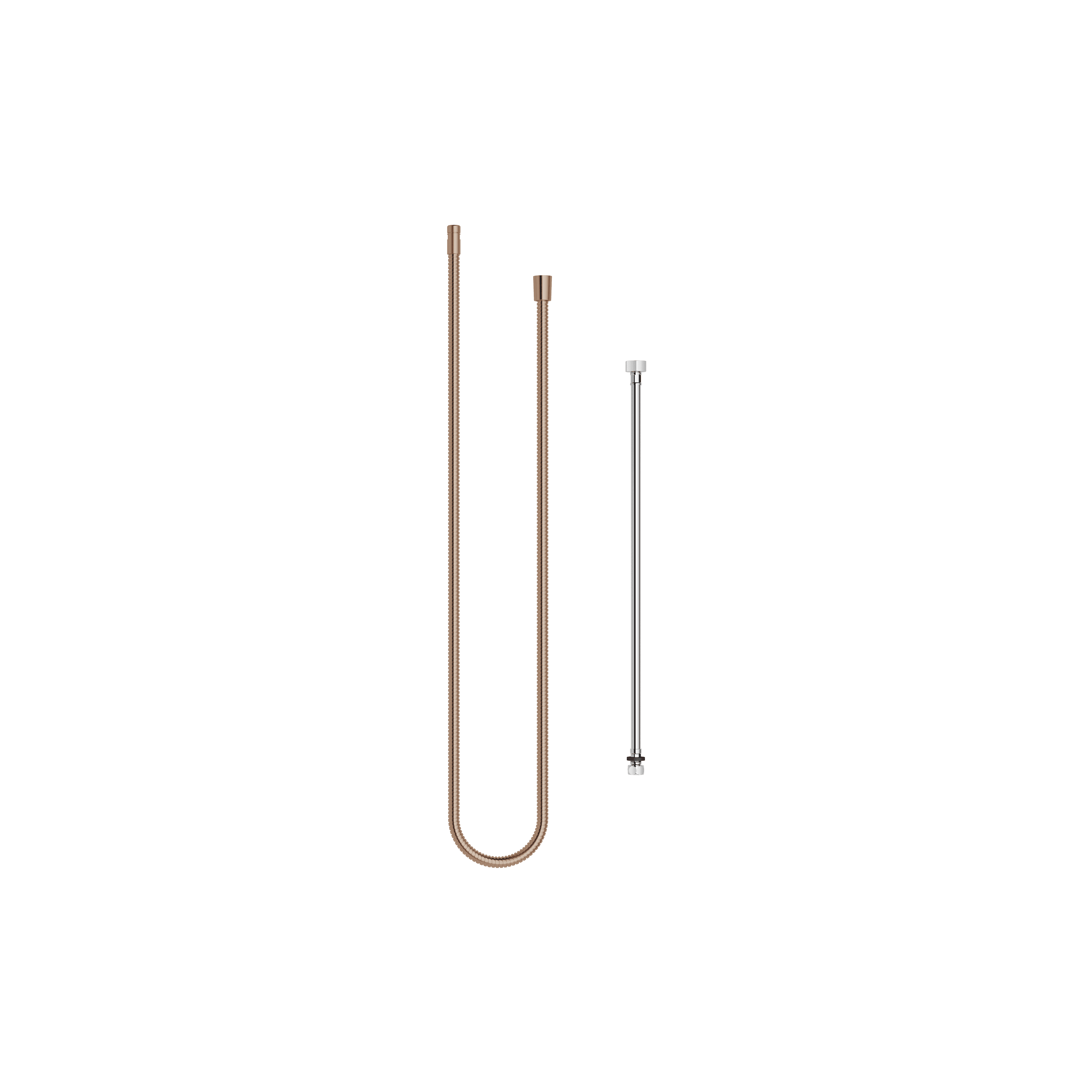 Metal shower hose in two parts 1/2" x 3/8" x 2250 mm in Brushed Bronze (PVD)