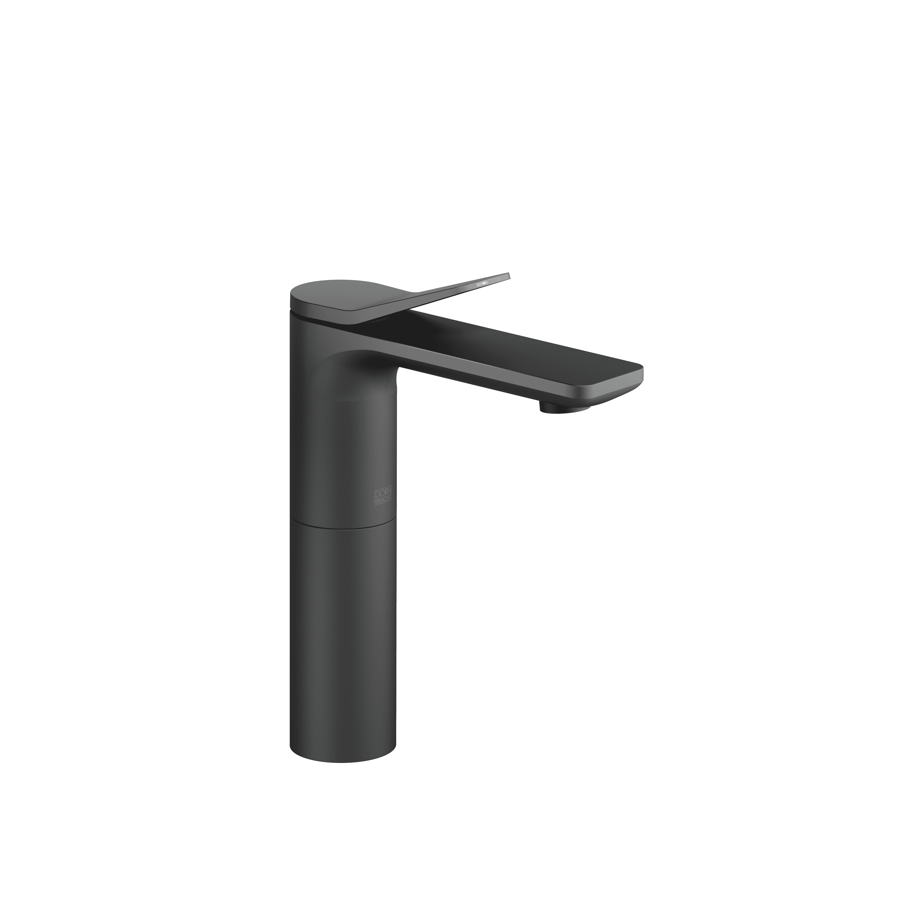 LISSÉ Single-lever basin mixer with raised base without pop-up waste in Matte Black