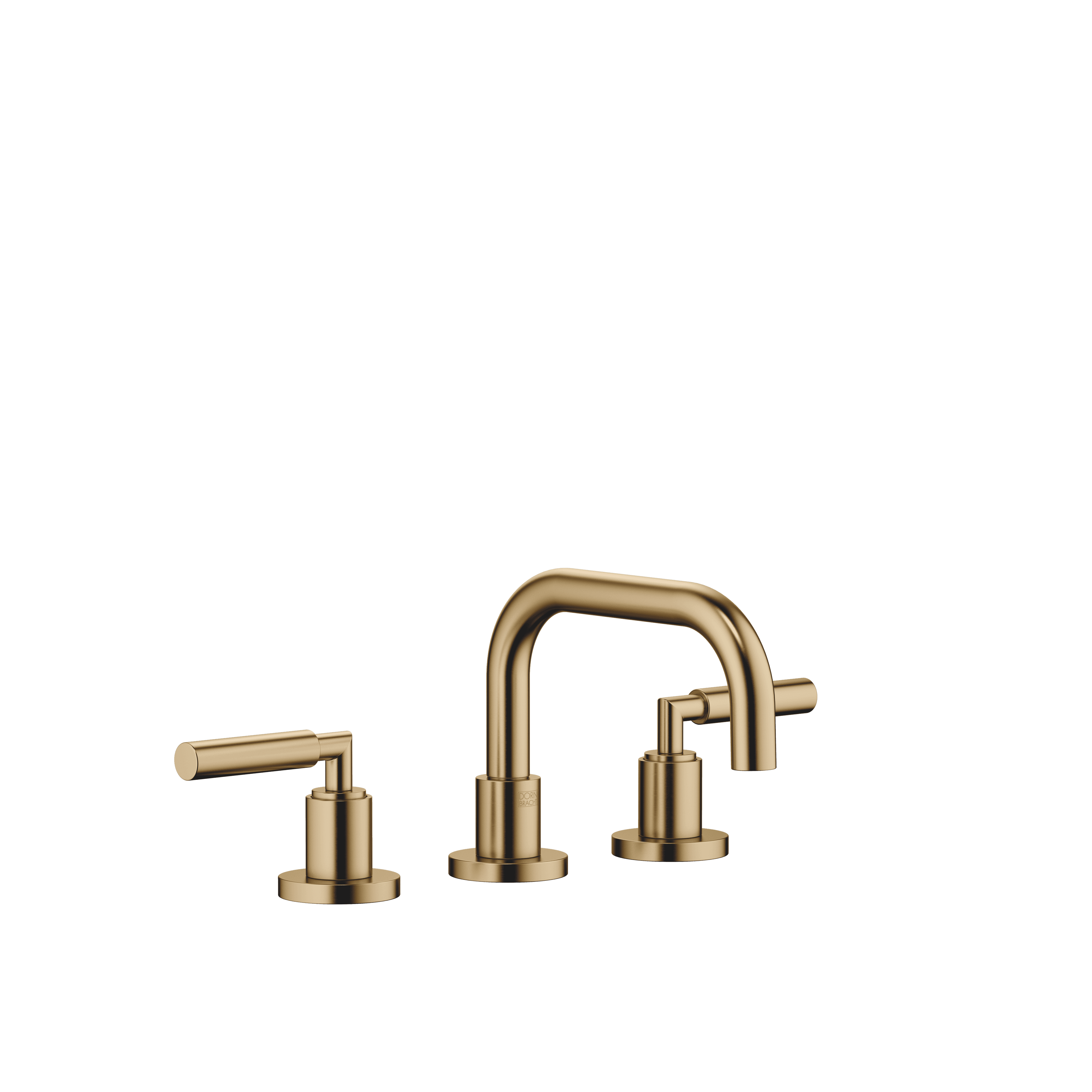 TARA Three-hole basin mixer with pop-up waste in Brushed Dark Brass (PVD)