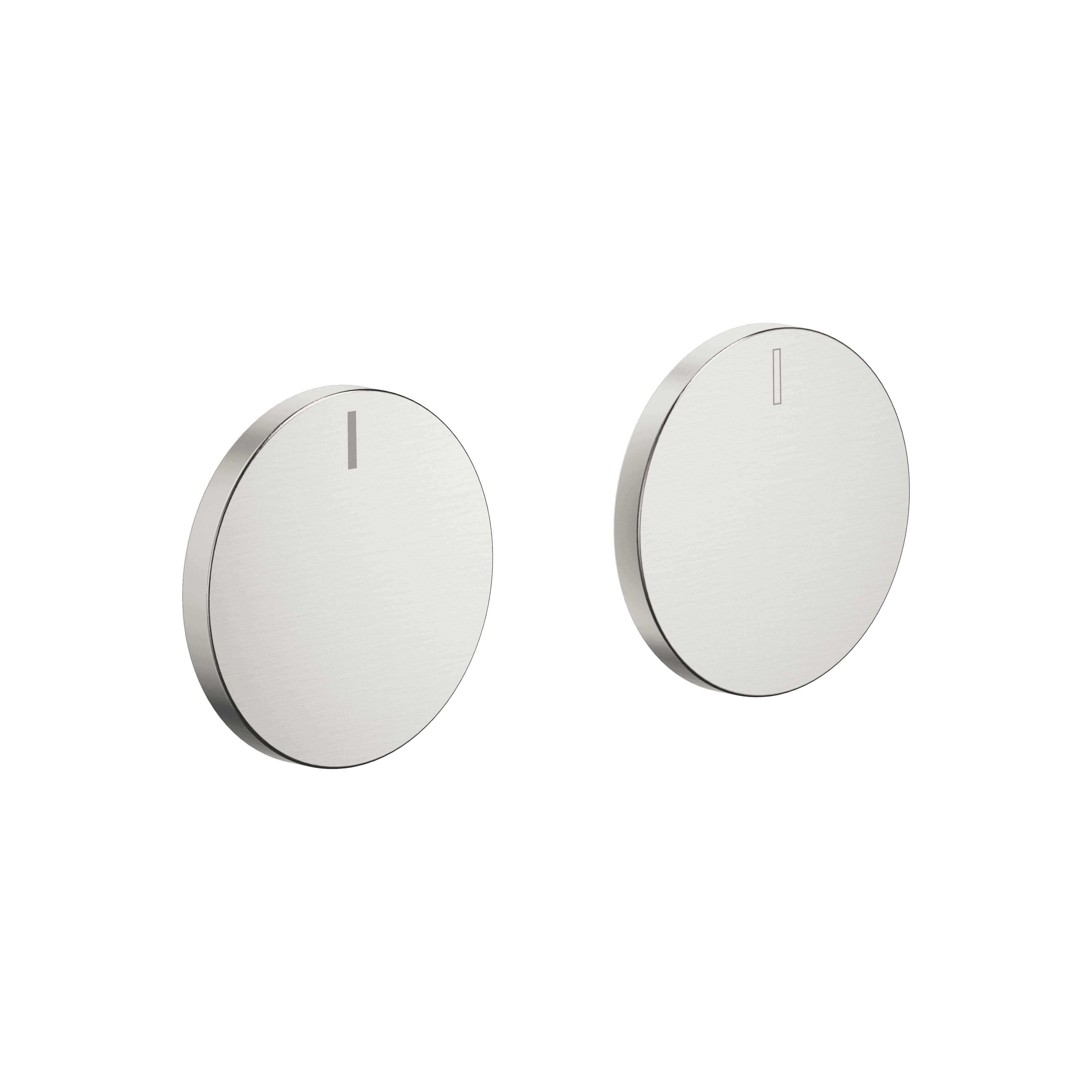 CYO Handle insert set hot & cold in Brushed Platinum