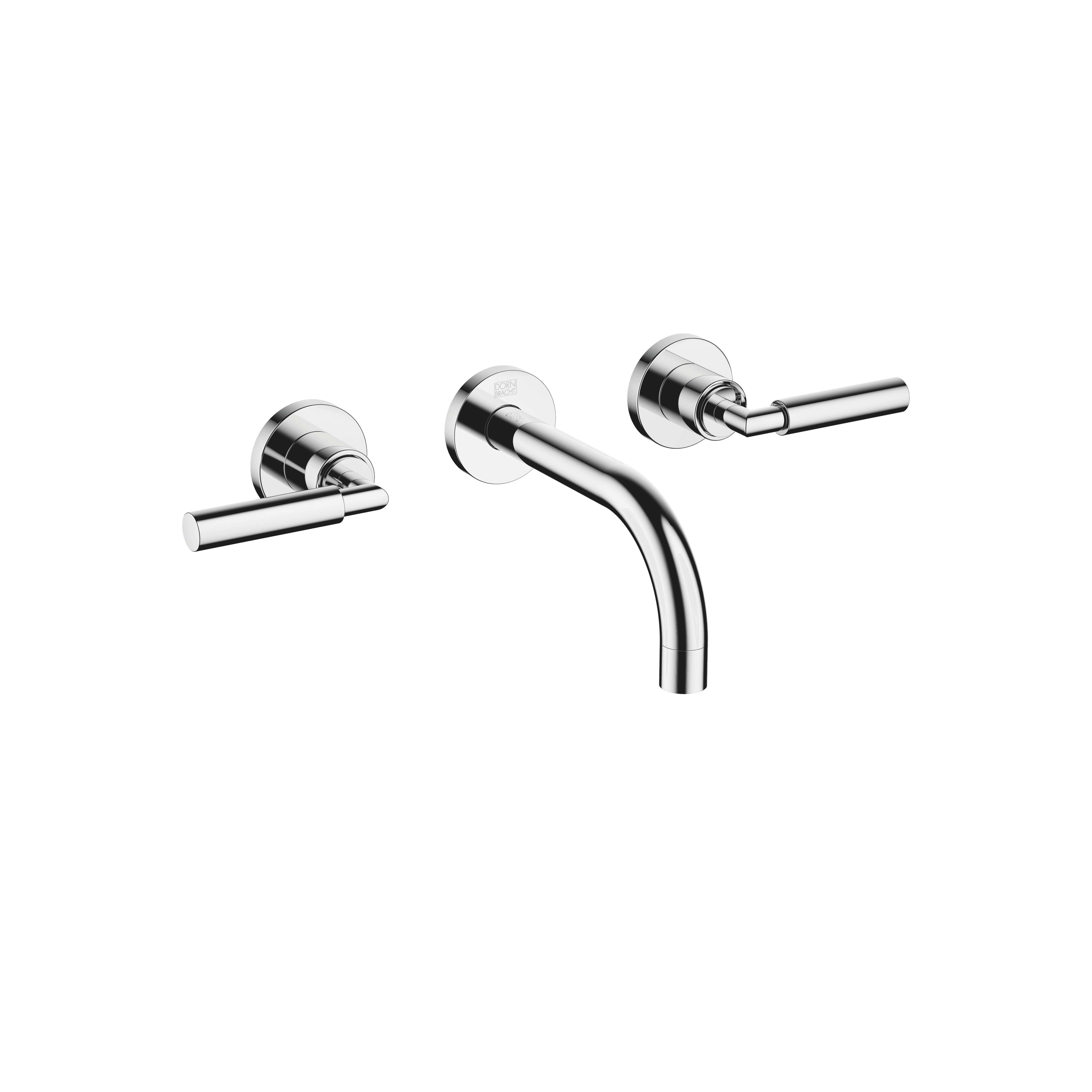 TARA Wall-mounted basin mixer without pop-up waste in Chrome
