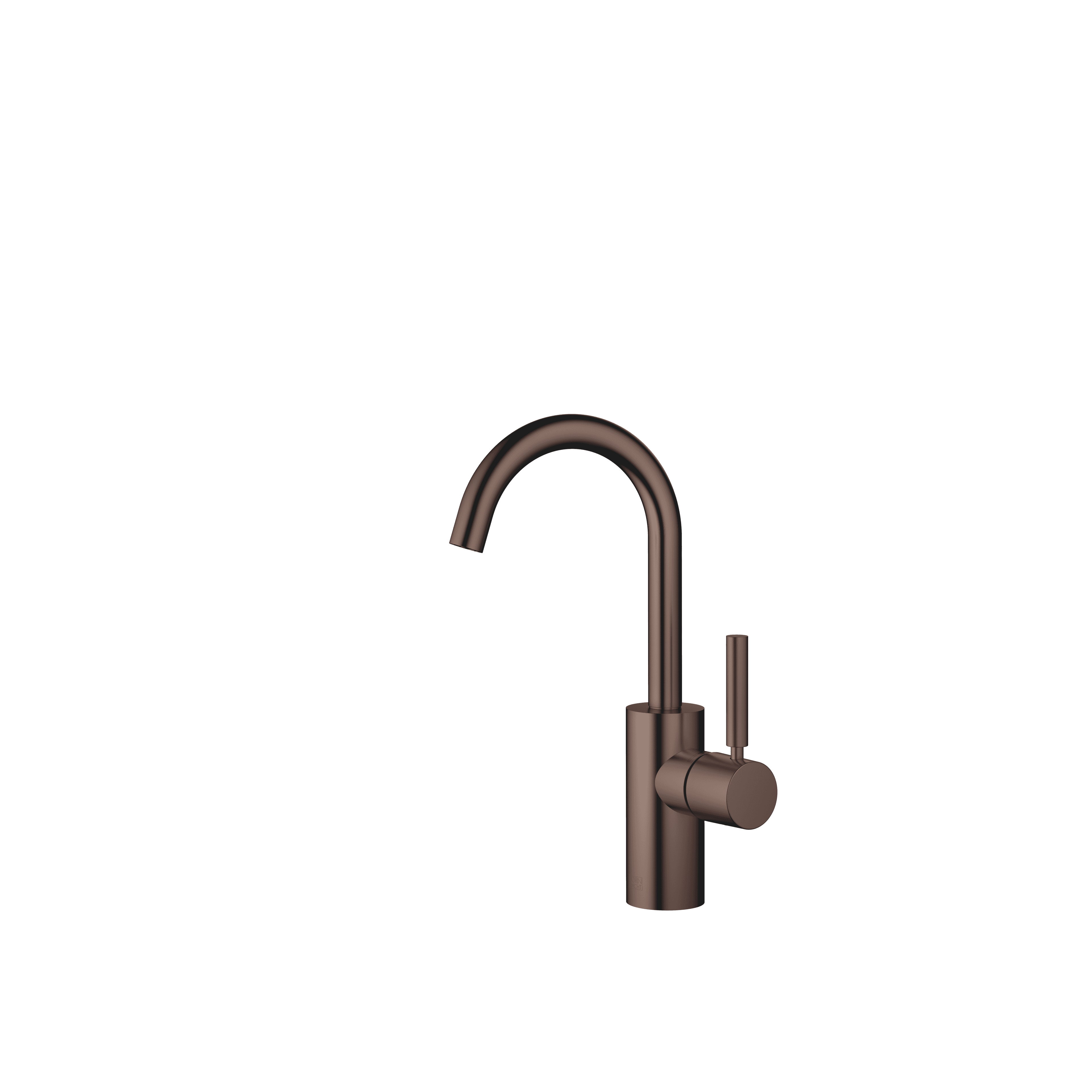 META Single-lever basin mixer without pop-up waste in Brushed Dark Bronze (PVD)