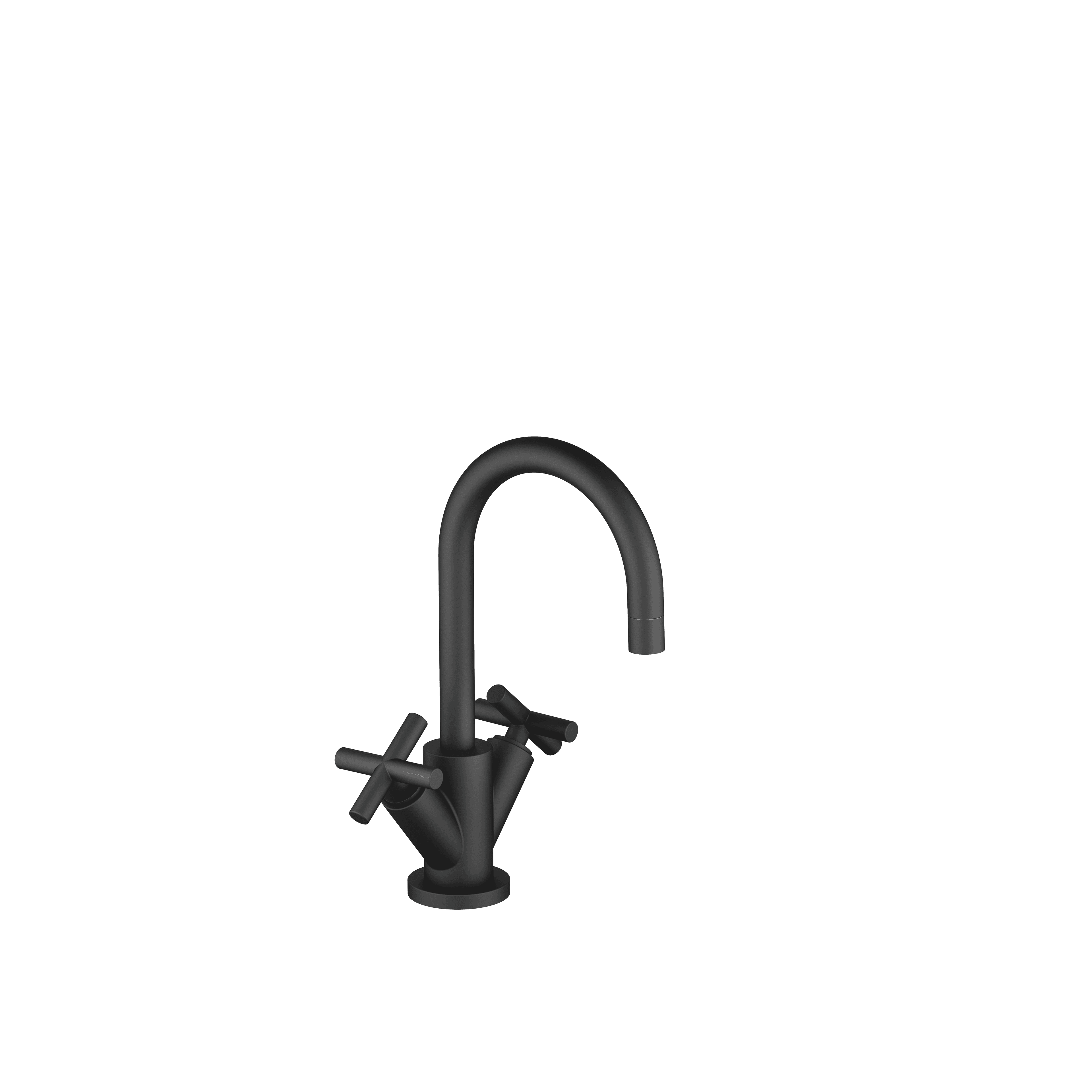 TARA Single-hole basin mixer with pop-up waste in Matte Black