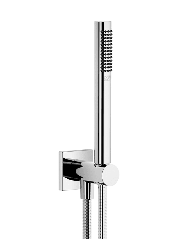 Hand shower set with integrated shower holder FlowReduce in Brushed Dark Bronze (PVD)